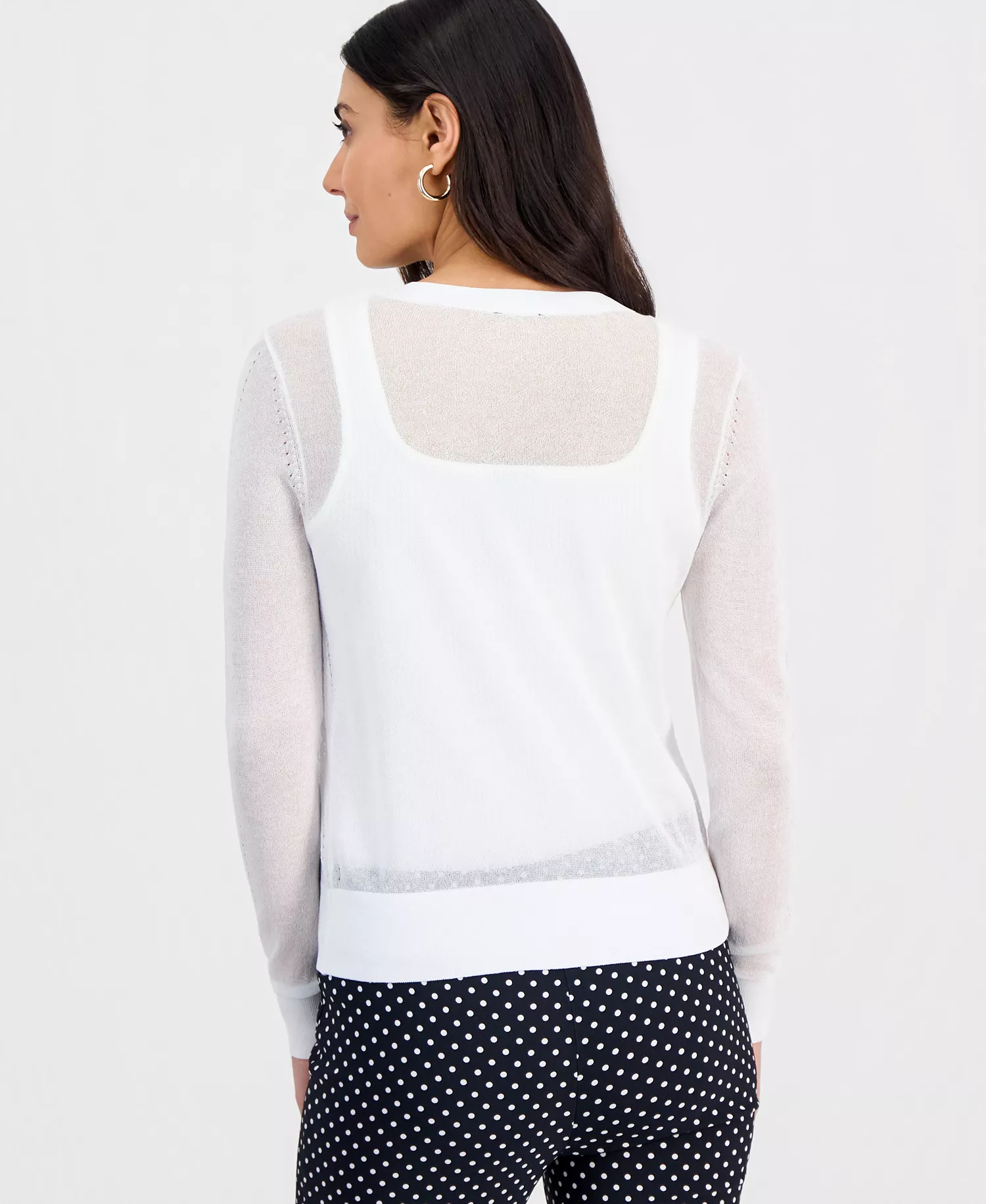 Petite Button-Front Cardigan, Exclusively at Macy's - Bright White - P/L