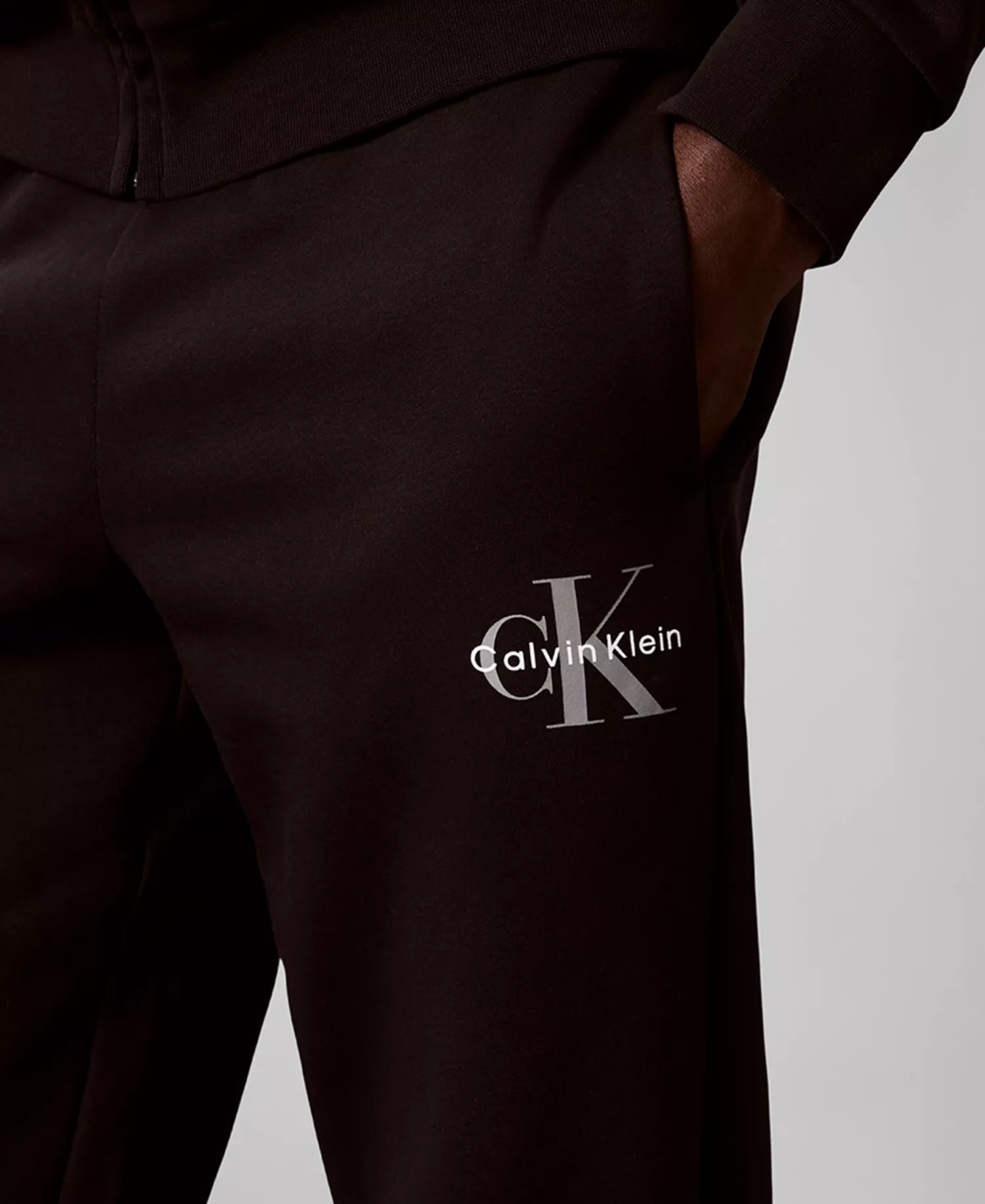 Men's Monogram Logo Fleece Joggers - Black - 2XL