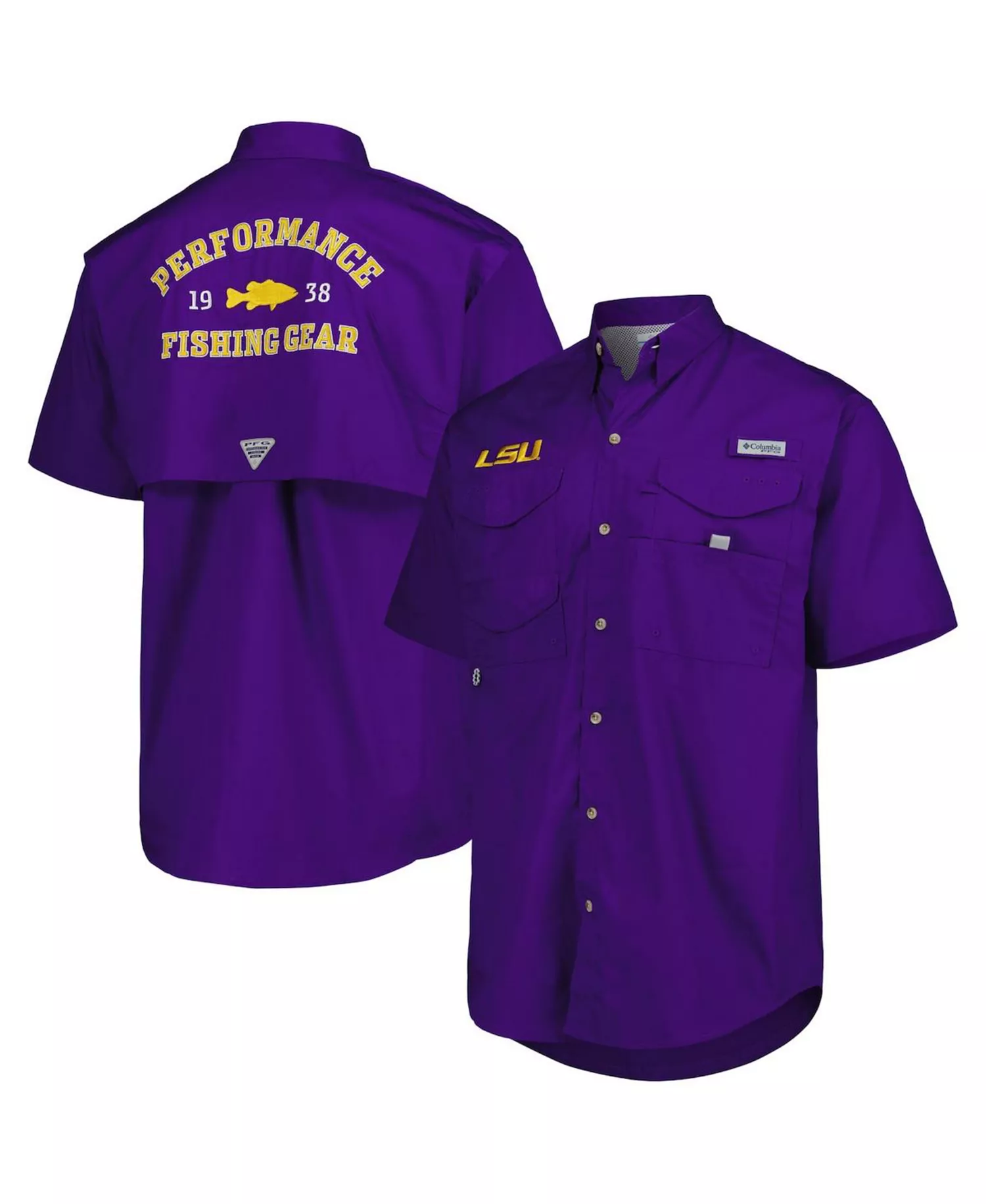 Men's Purple LSU Tigers Bonehead Button-Up Shirt - Purple - L