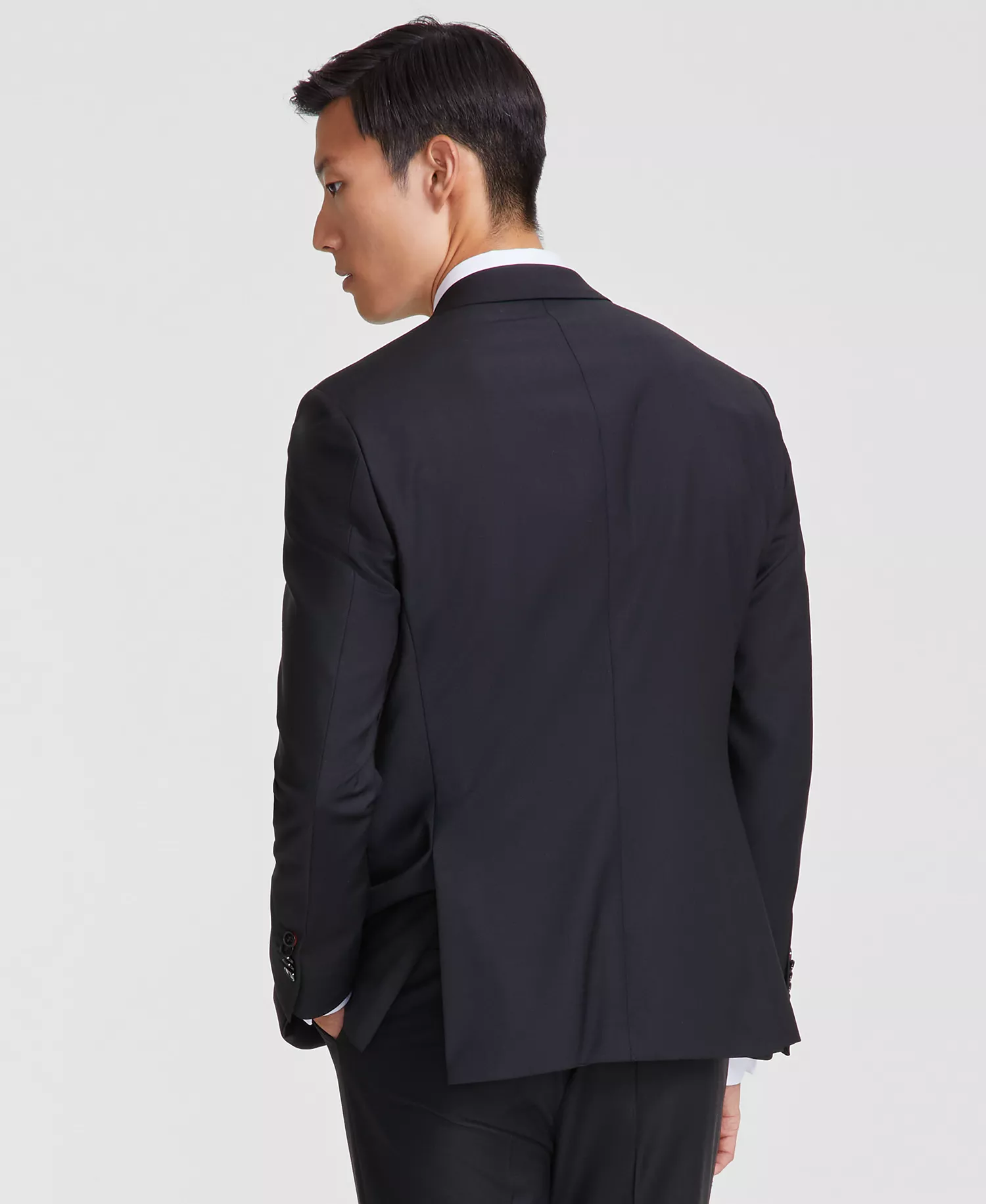 Men Modern-Fit Wool Blend Suit - Black - 36R