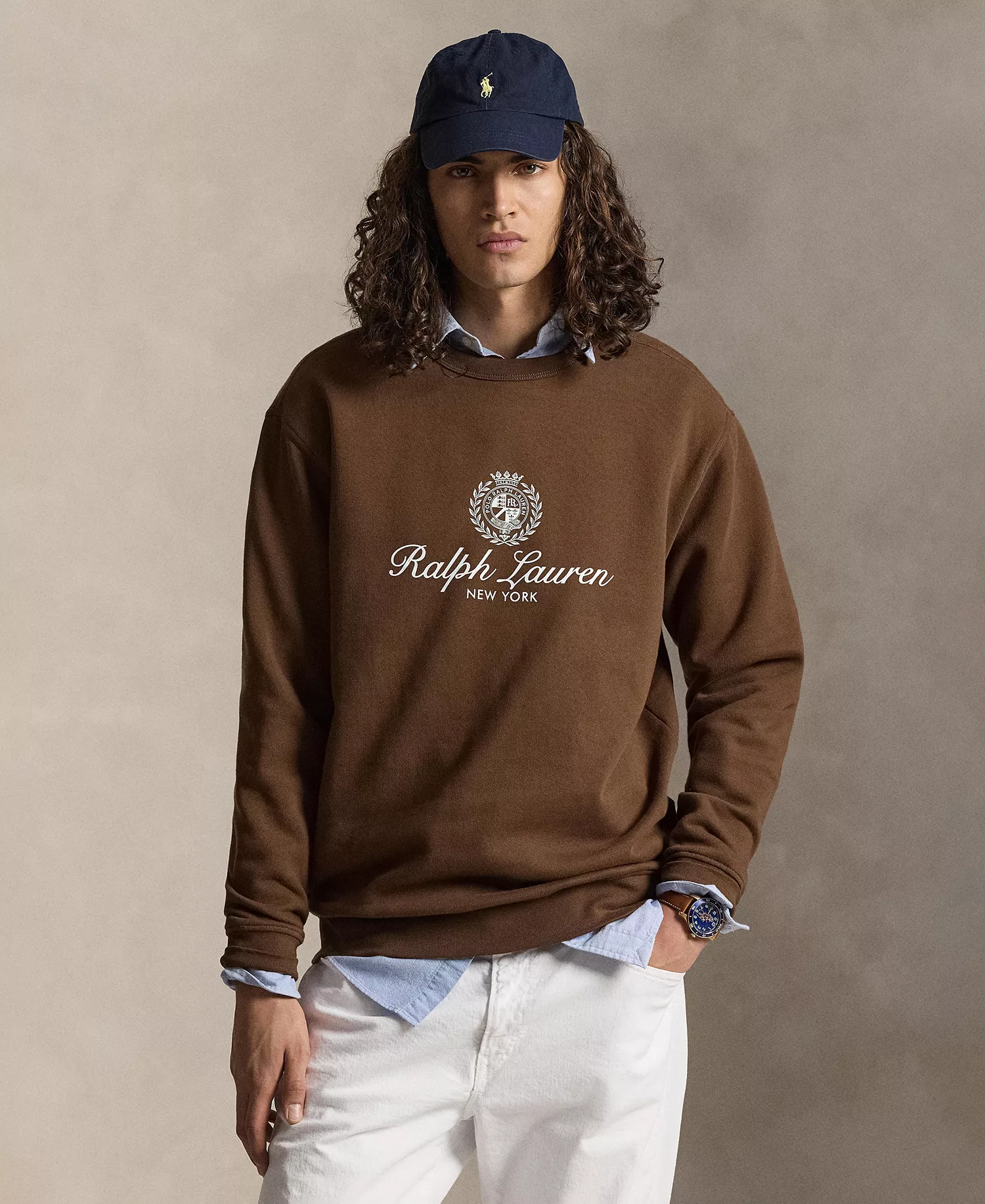 Men's Big & Tall Graphic Fleece Sweatshirt - Branch Brown - 2LT