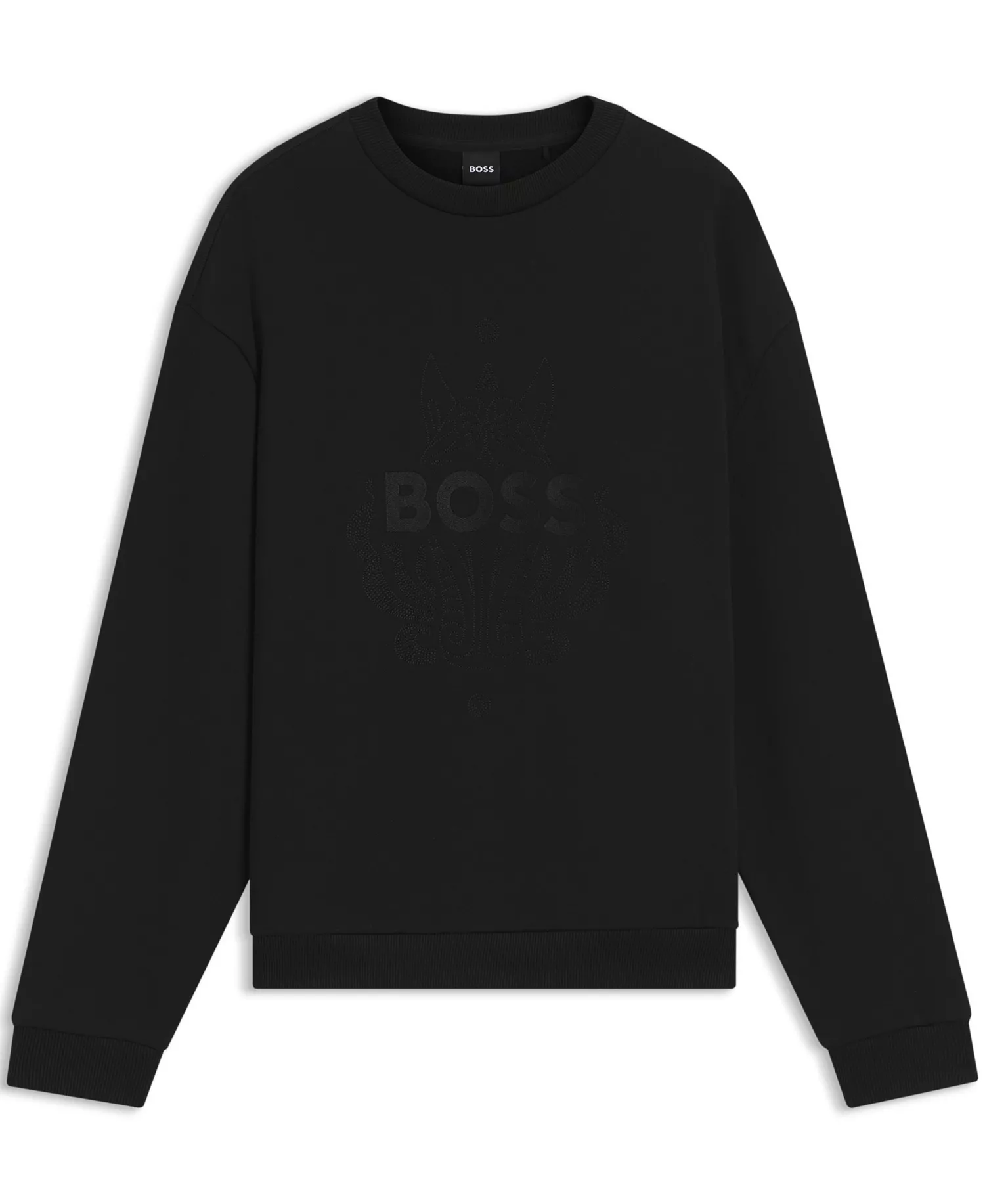 Men's Cotton Terry Oversized-Fit Logo Sweatshirt - Black - 2XL