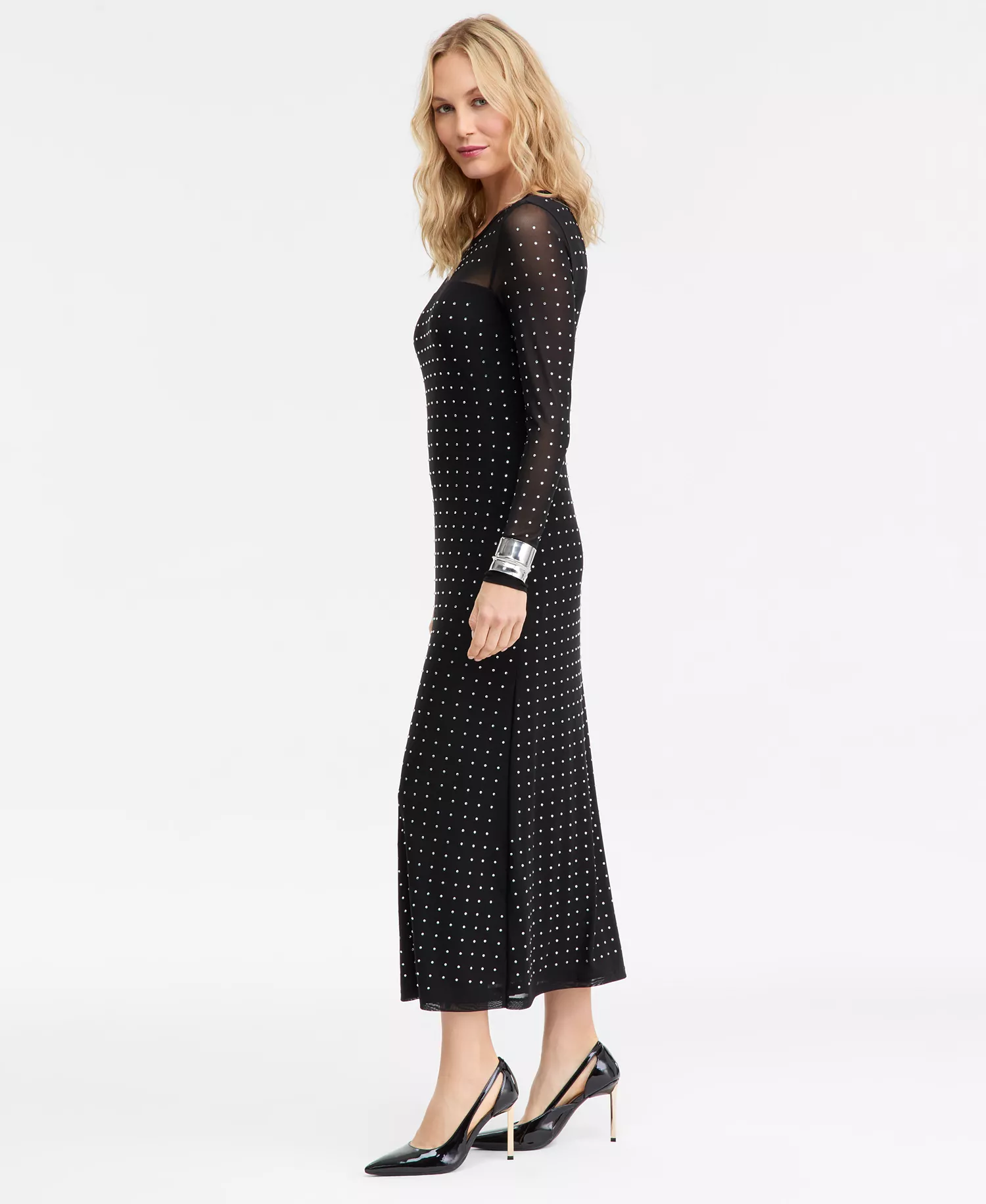 Women's Rhinestone Dress, Macy's Exclusive - Deep Black - M