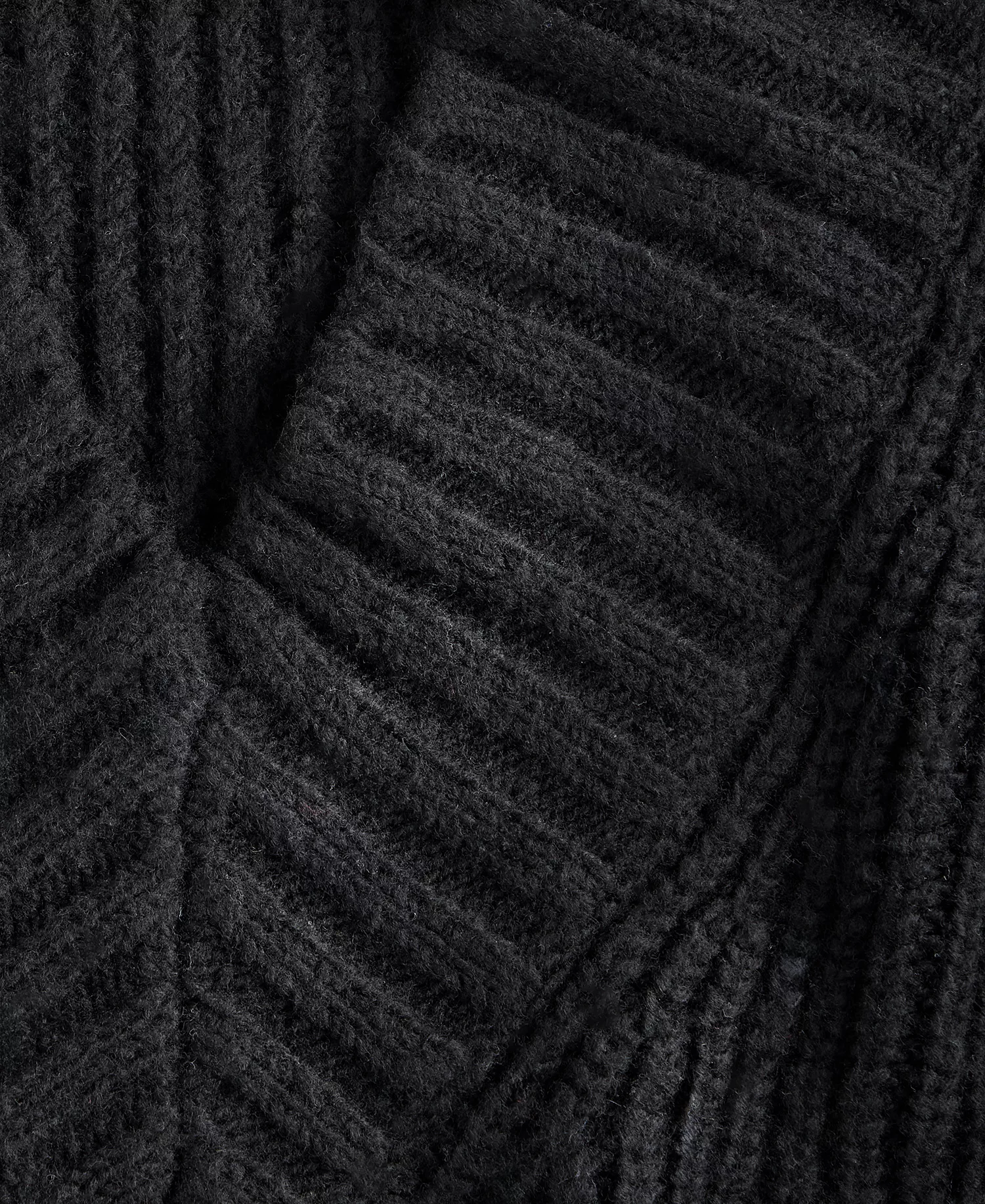 Women's Oversized Ribbed Sweater, Macy's Exclusive - Deep Black - S