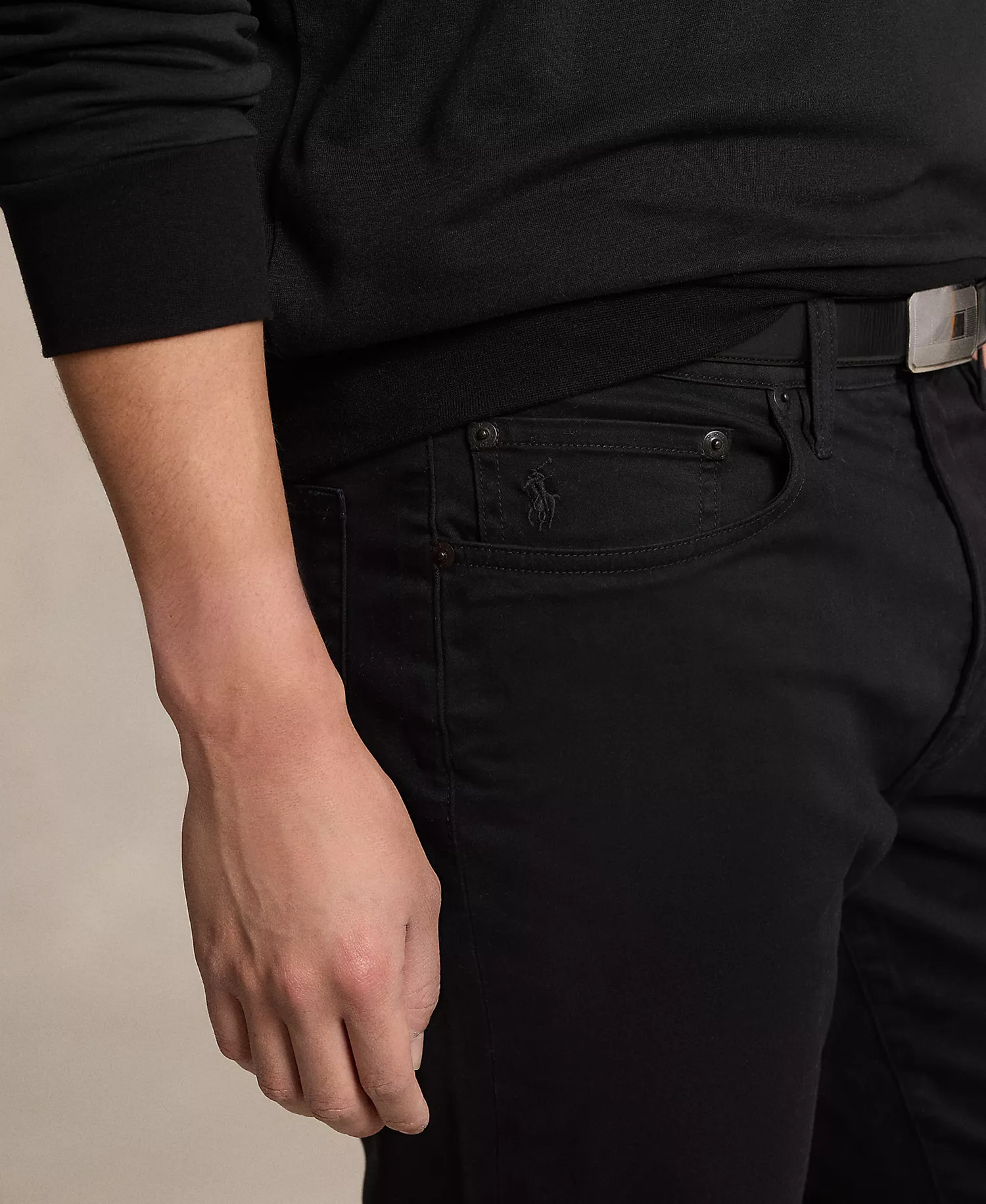 Men's Varick Slim Straight Stretch Sateen Pants - Black - 30 - 30