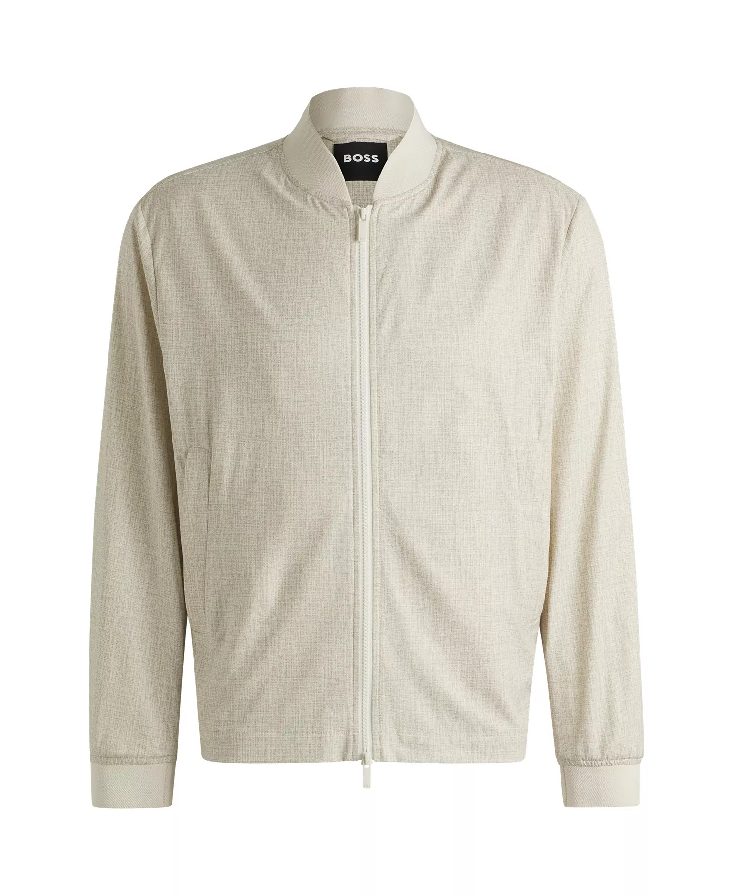 Men's Two-Way Zip Water-Repellent Packable Jacket - Open White - 40R