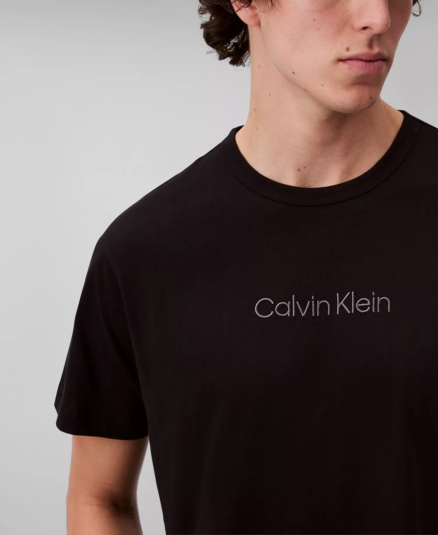 Men's Modern Cotton Crewneck Pajama T-Shirt - Black - L