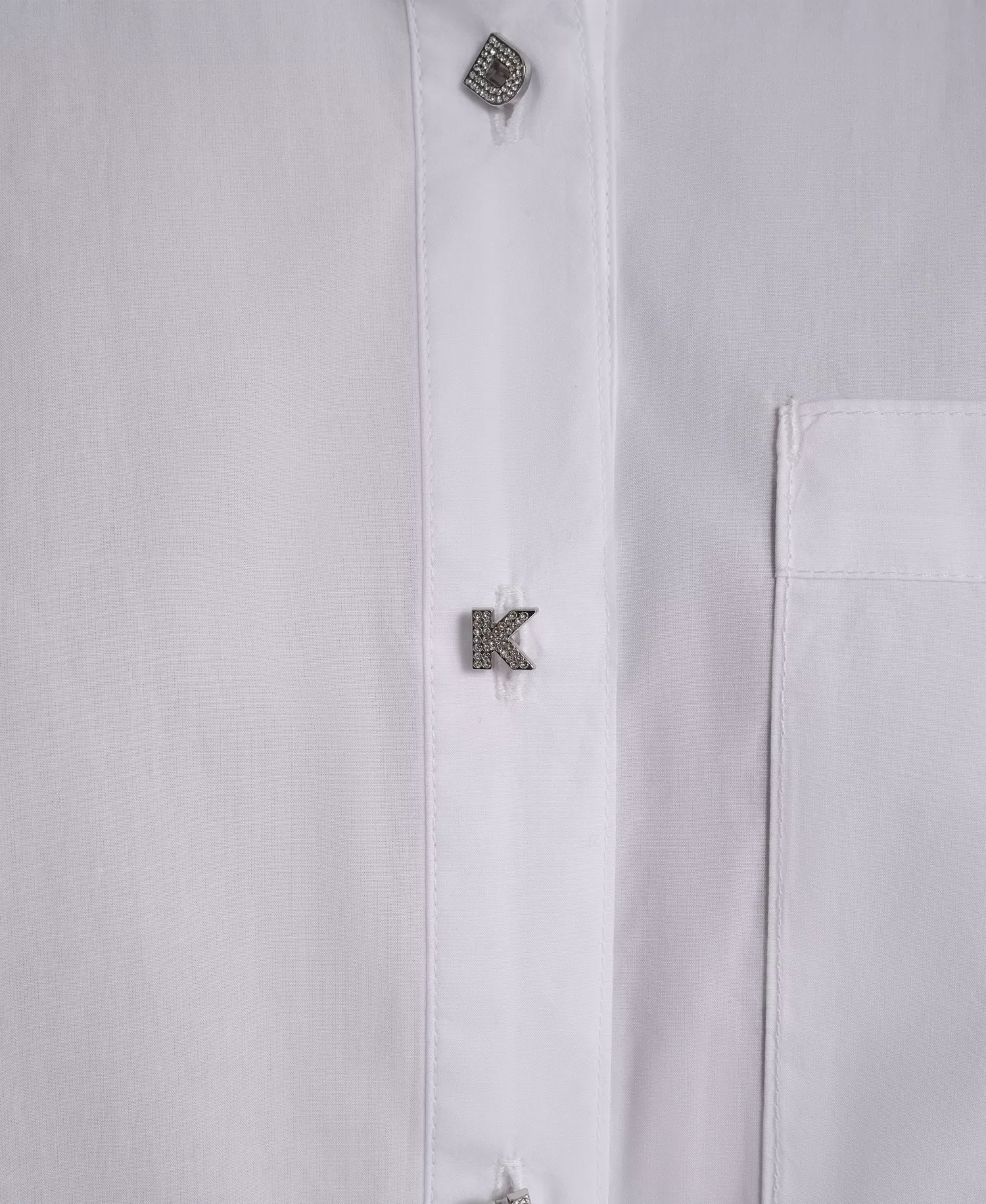 Women's Long-Sleeve Button Front Poplin Shirt - White - L