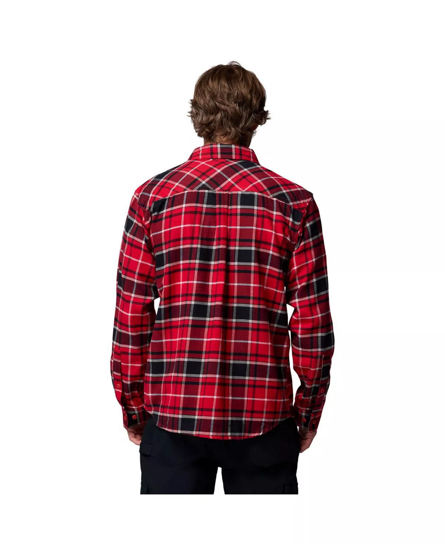 Men's Scarlet Ohio State Buckeyes Flare Gun Omni-Wick Flannel Long Sleeve Button-Up Shirt - Scarlet - M