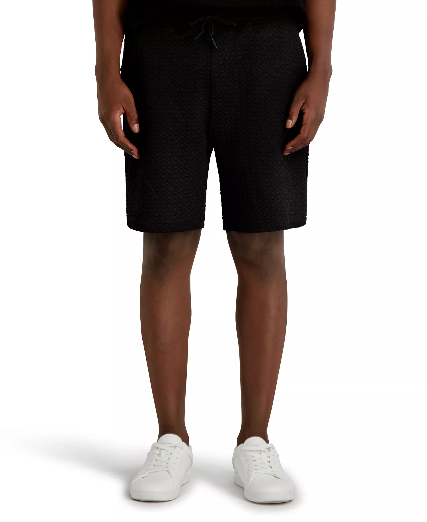 Men's Triangle Jacquard Textured Shorts - Black - 2XL