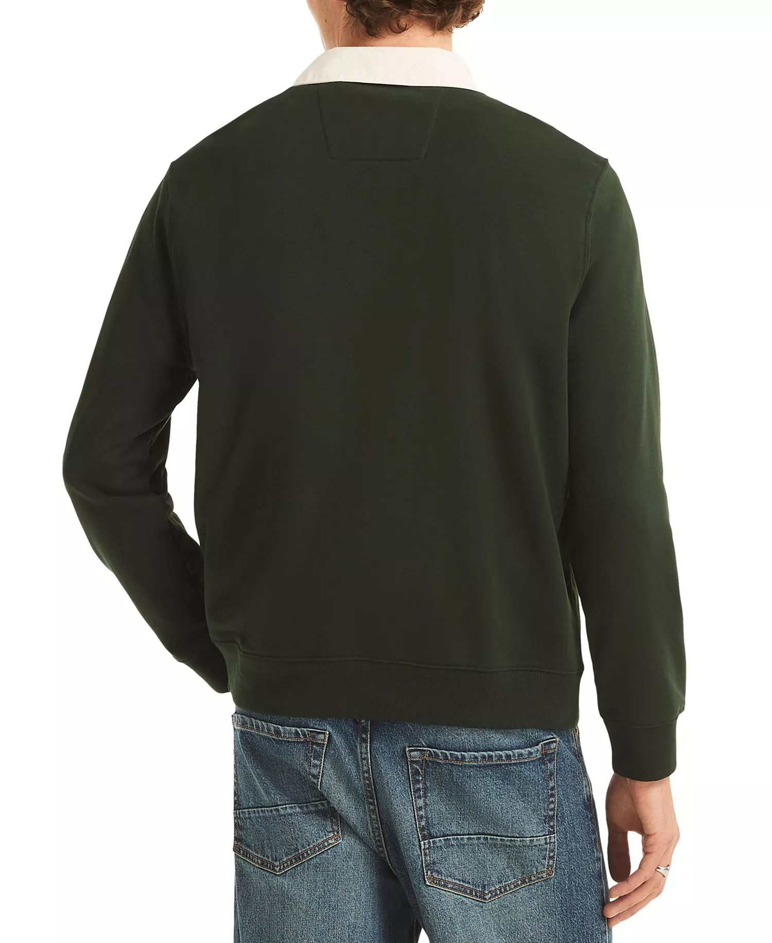Men's Regular-Fit Kangaroo Pocket Polo Sweatshirt - Kelp Seas - 2XL