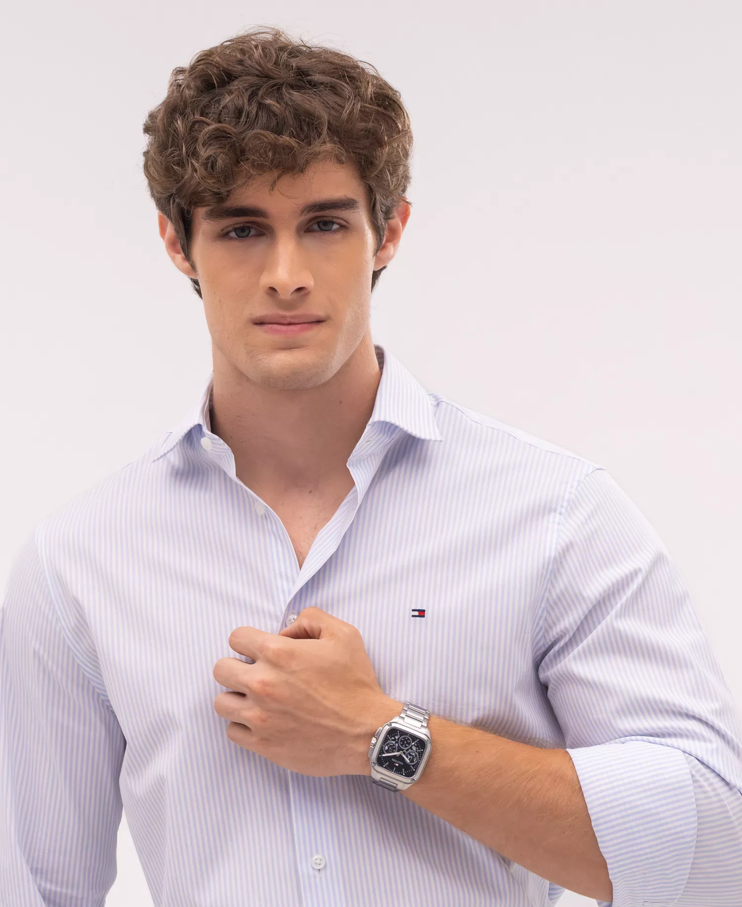 Men's Multifunction Silver Tone Stainless Steel Bracelet Watch, 39mm - Black - No Size