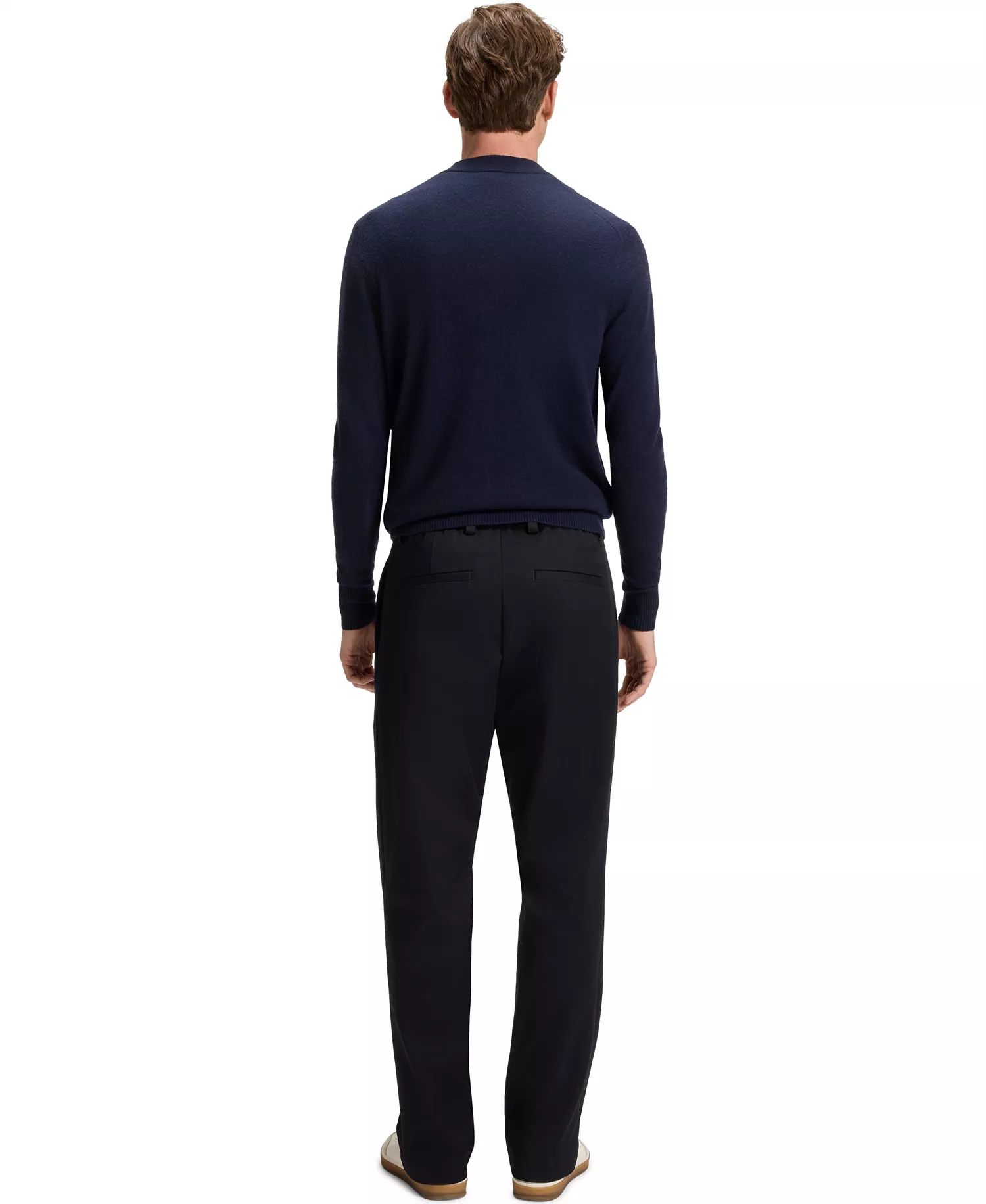 BECKHAM x BOSS Men's Stretch Cotton Slim-Fit Trousers - Dark Blue - 36R