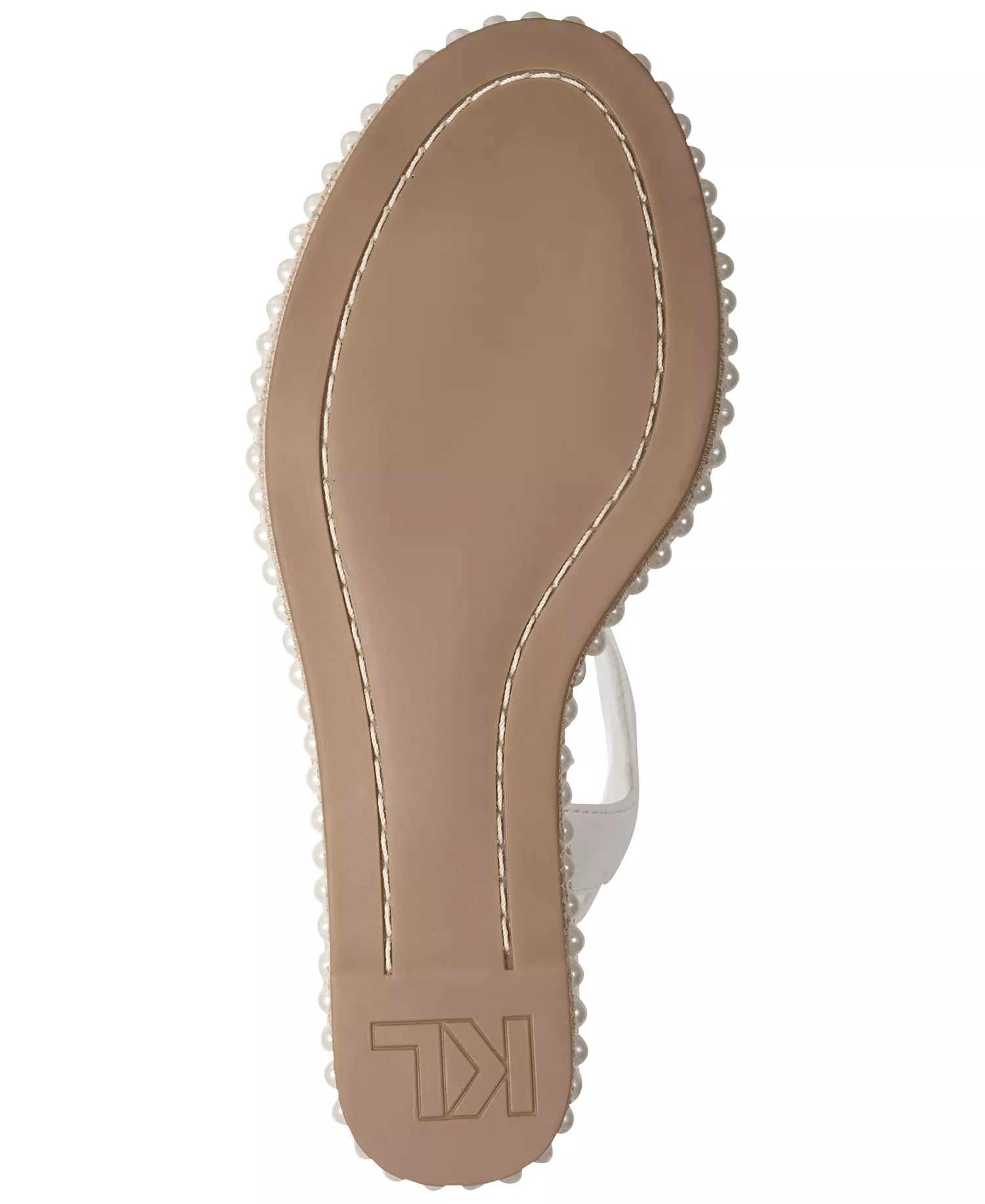 Women's Calzona Round Toe Wedge Sandals - Bright White - 10M