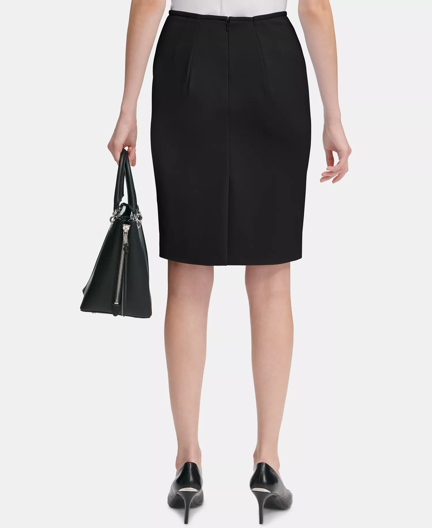 Women's Scuba Crepe Pencil Skirt, Regular & Petite - Black - 0