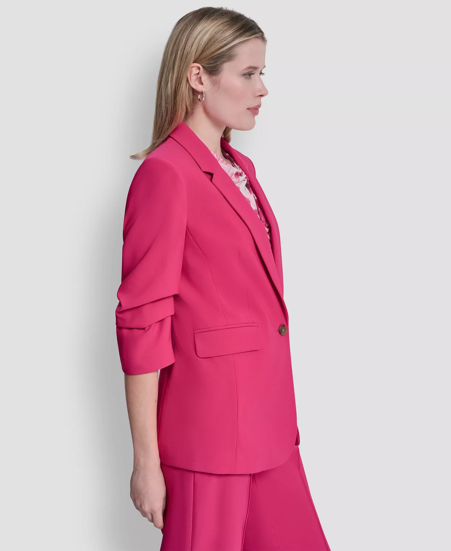 Women's Tech Tailoring Essex Ankle Trousers and Tech Tailoring 1-Button Blazer - Hot Pink - 0