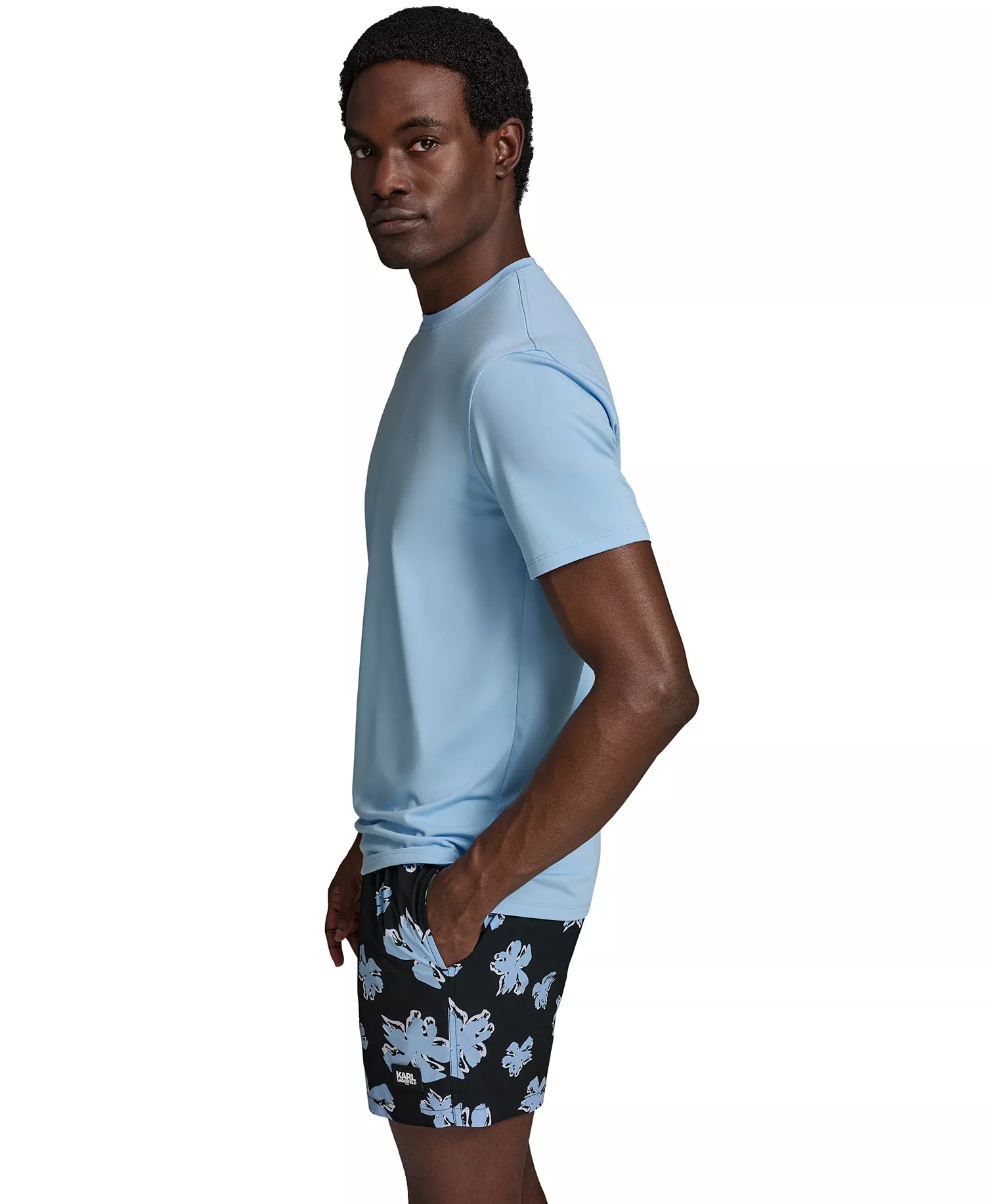 Men's Short-Sleeve Rashguard - Placid Blue - 2XL