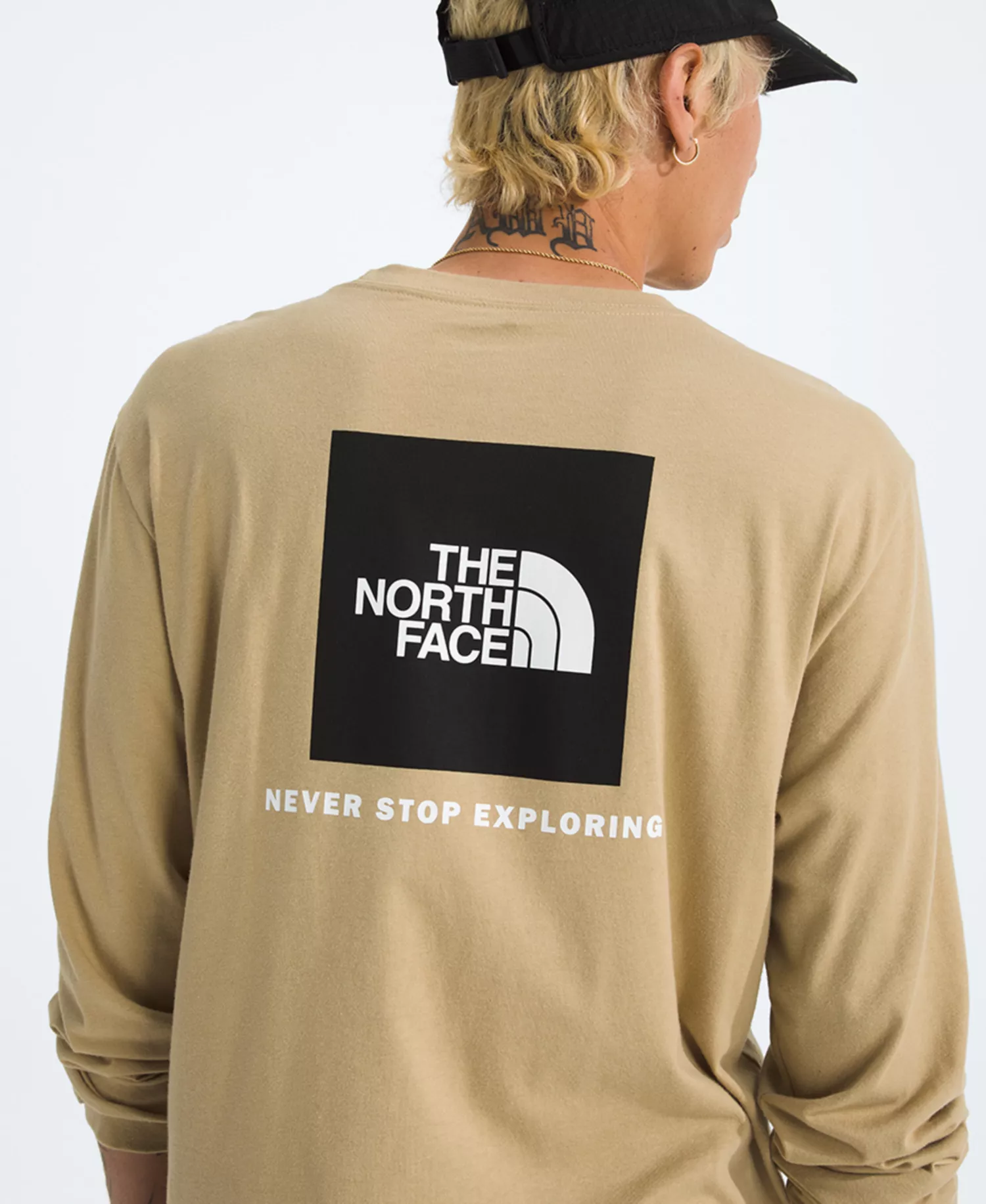 Men's Evolution Box NSE Regular Long-Sleeve T-Shirt - Khaki Stone - 2XL