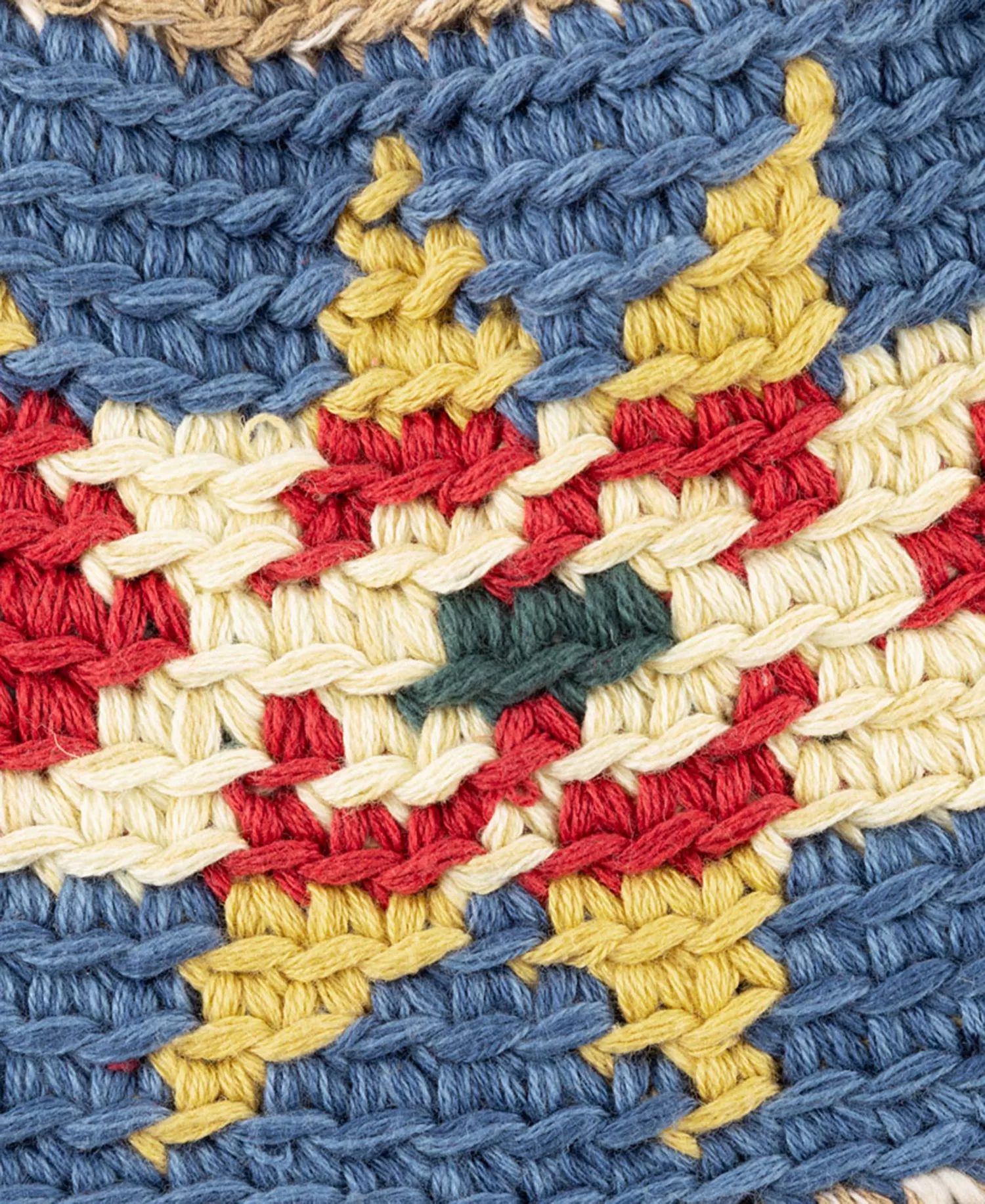 Men's Textured Fairisle Crochet Bucket Hat - Tan Multi - ONE SIZE