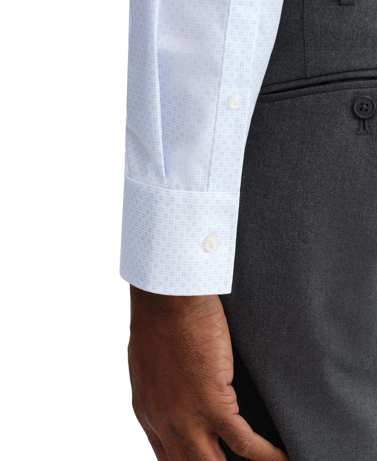 Men's Spread Collar Regular-Fit Dress Shirt - Blue - 14 32/33