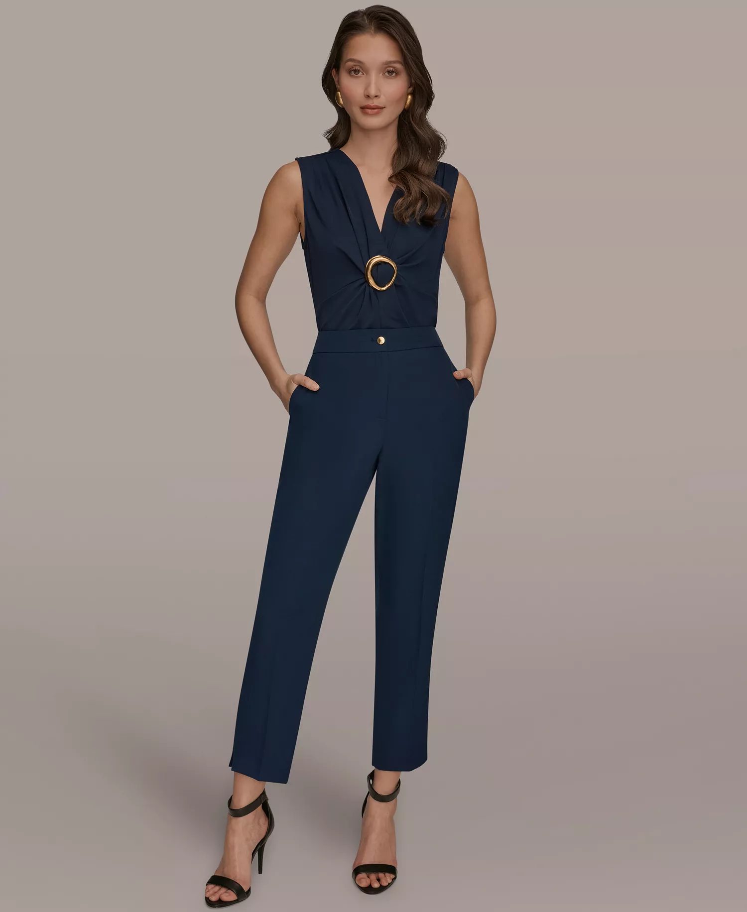 Women's Ankle-Length Slim Pants, Regular & Petite - Nightfall - 0