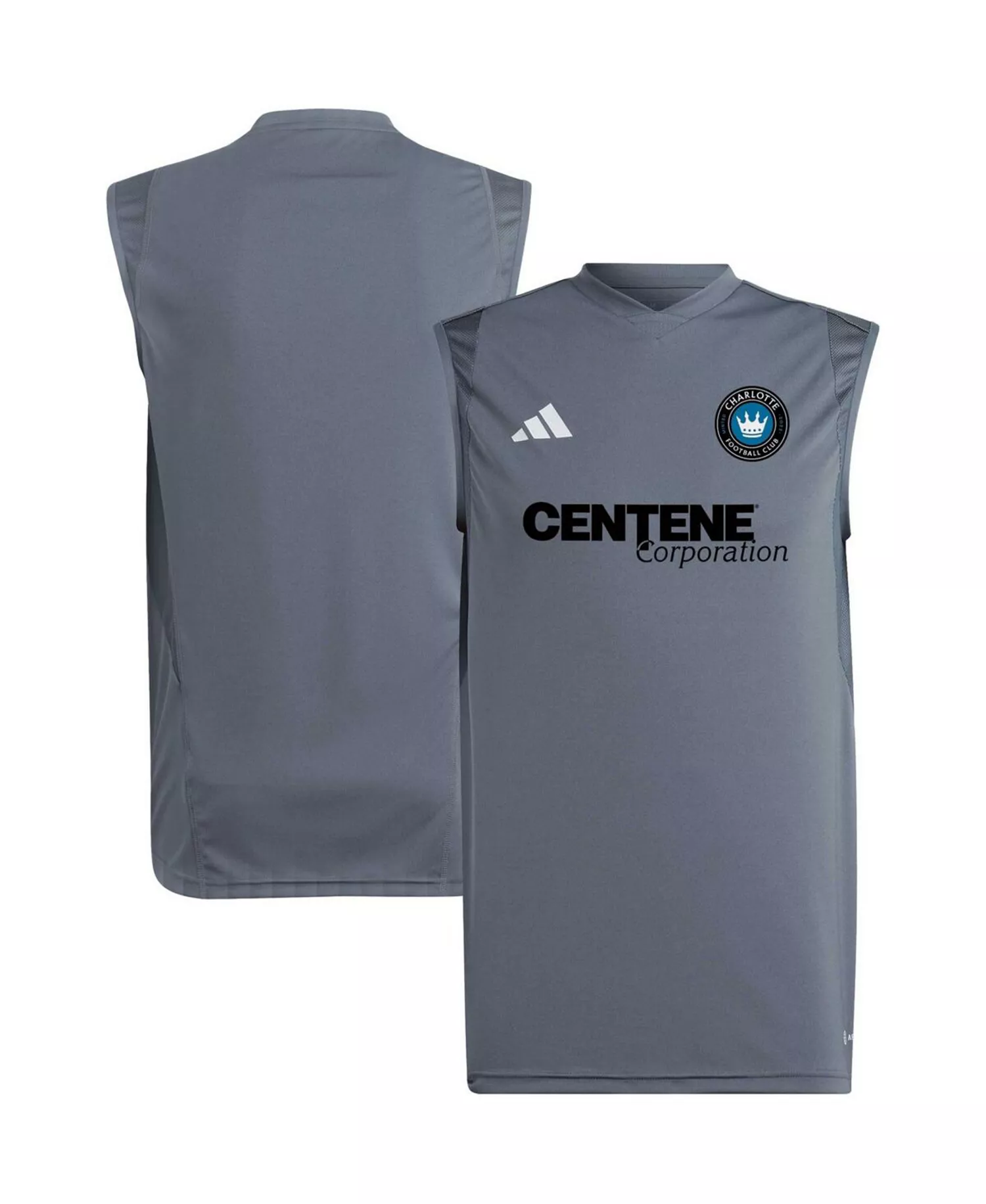 Men's Gray Charlotte FC 2023 On-Field Sleeveless Training Jersey - Gray - 2XL