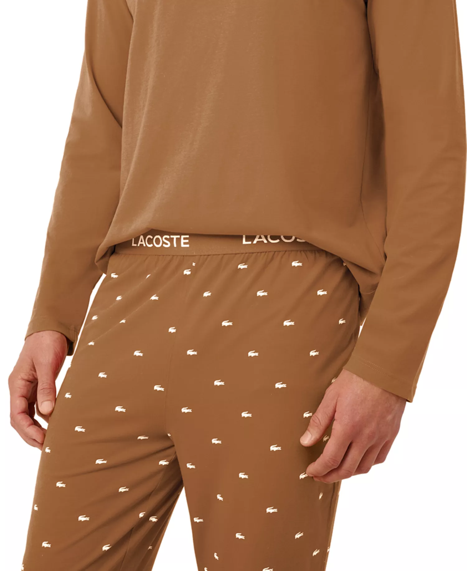 Men's 2-Piece Jersey Top and Pant Pajama Set - Cookie - L