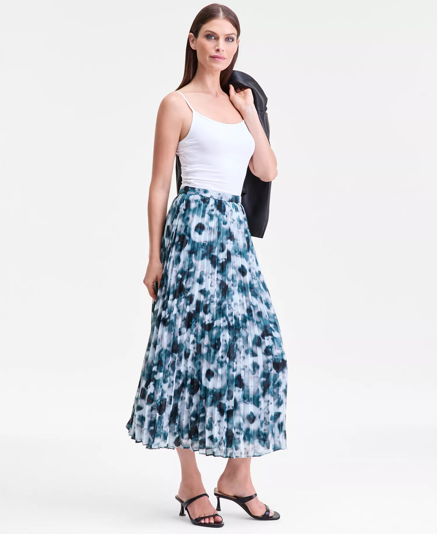 Women's Printed Pleated Midi Skirt, Macy's Exclusive - Misha Abstract - L