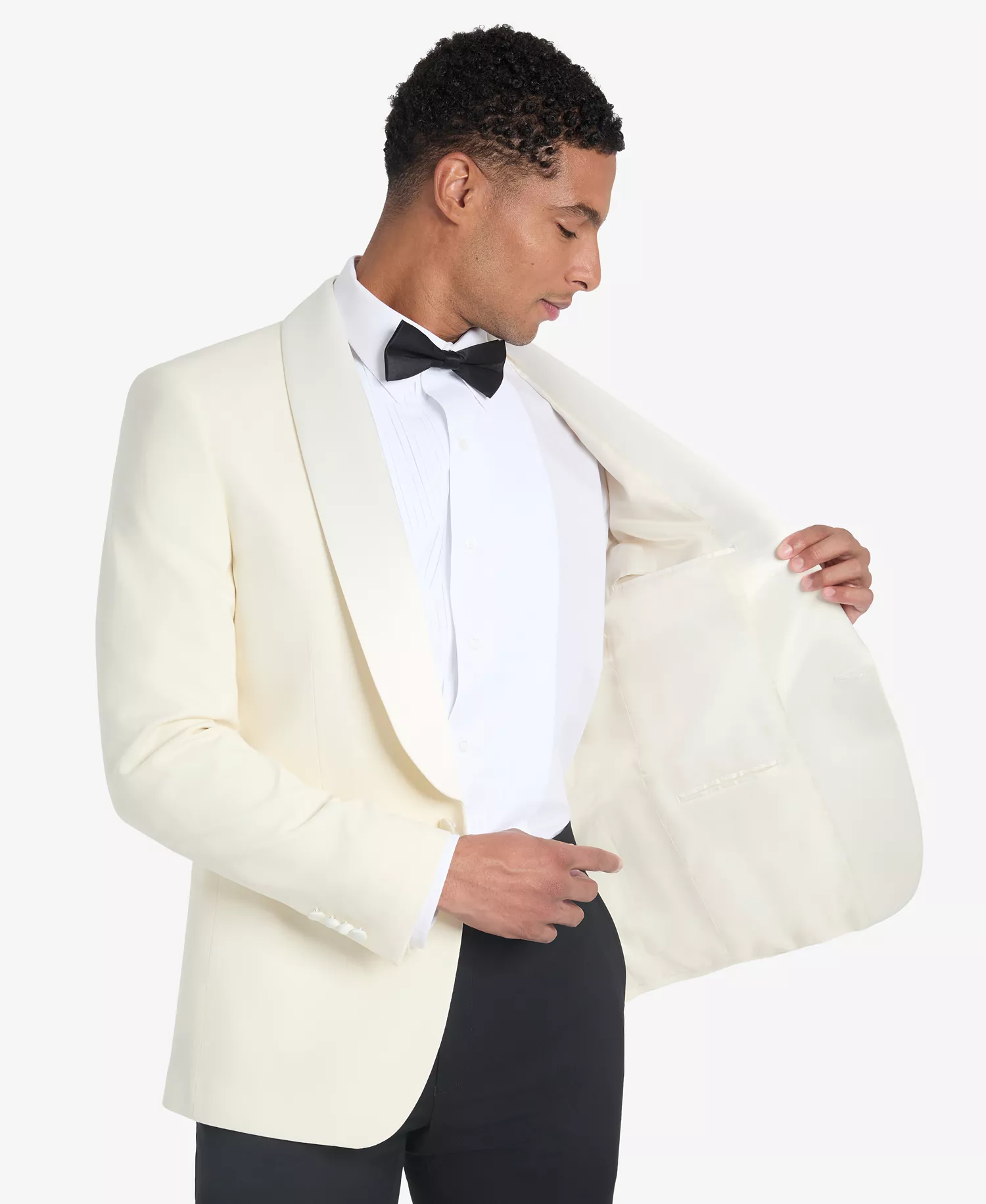 Men's Solid White Sport Coat - White - 36R