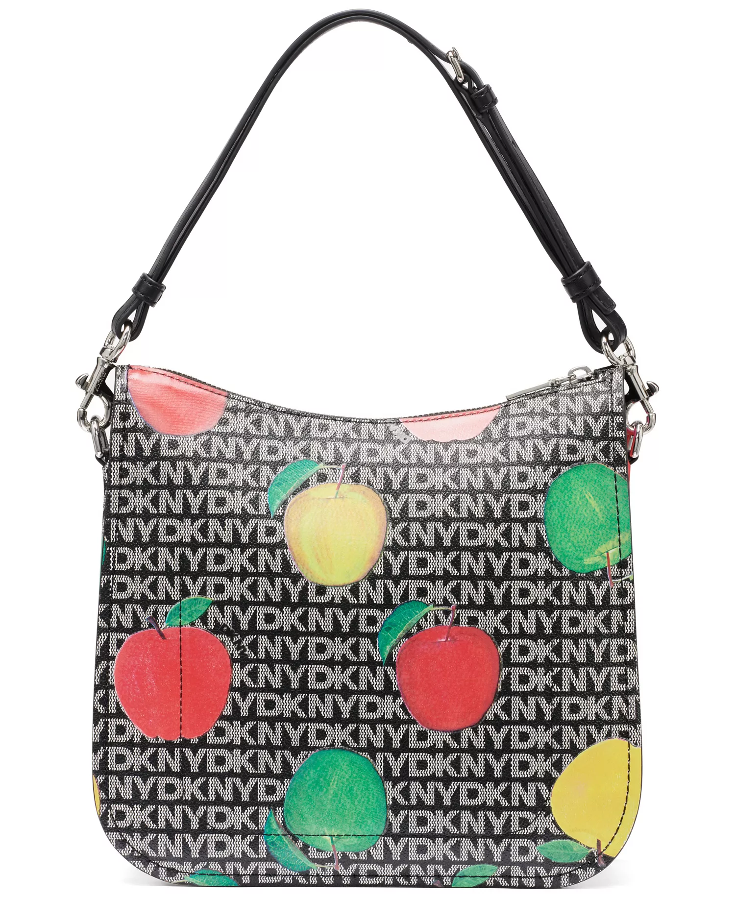 Nessa Small Zipper Crossbody Bag - Black Logo/Black - No Size