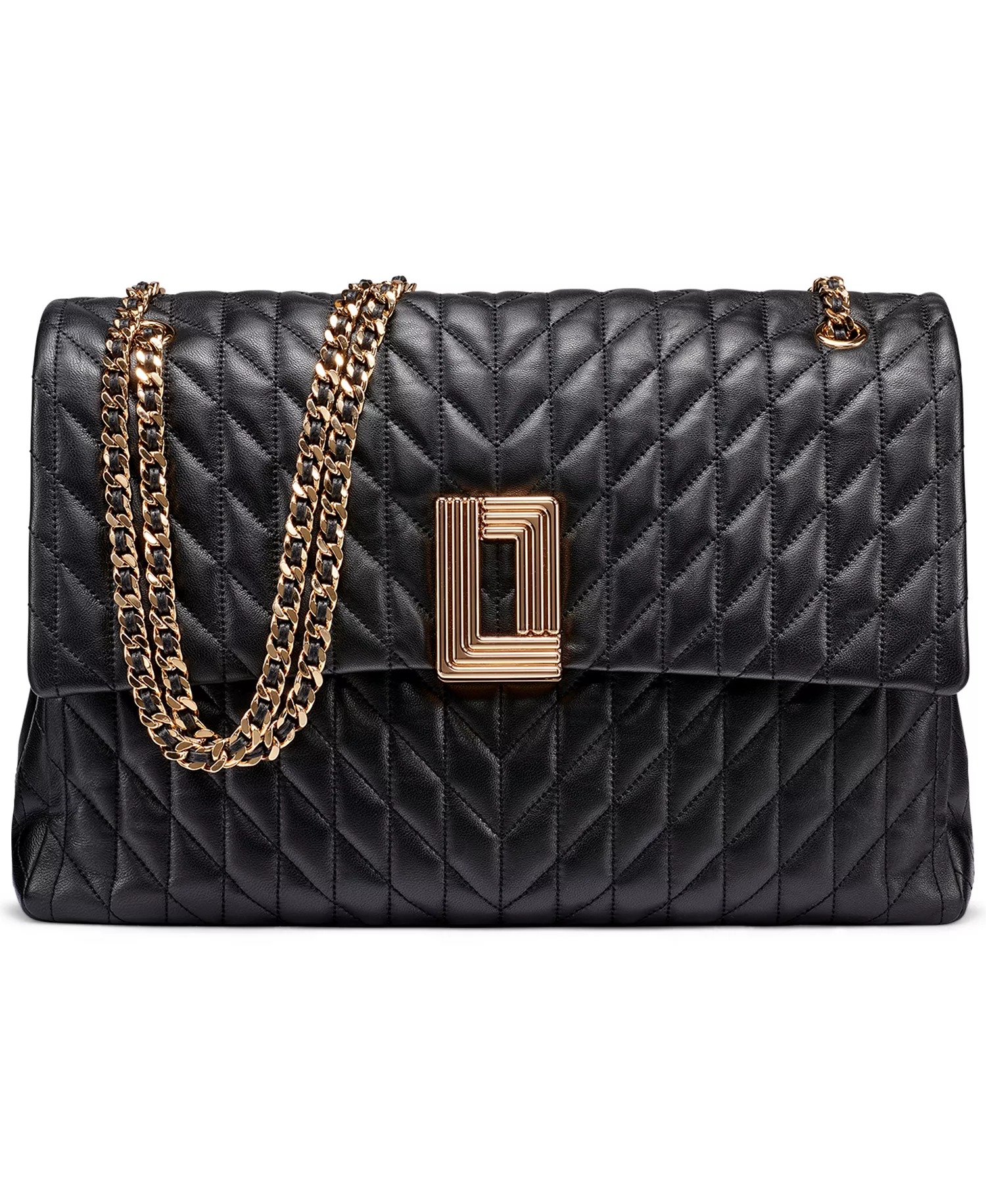 Lafayette Large Leather Shoulder Bag - Black - No Size