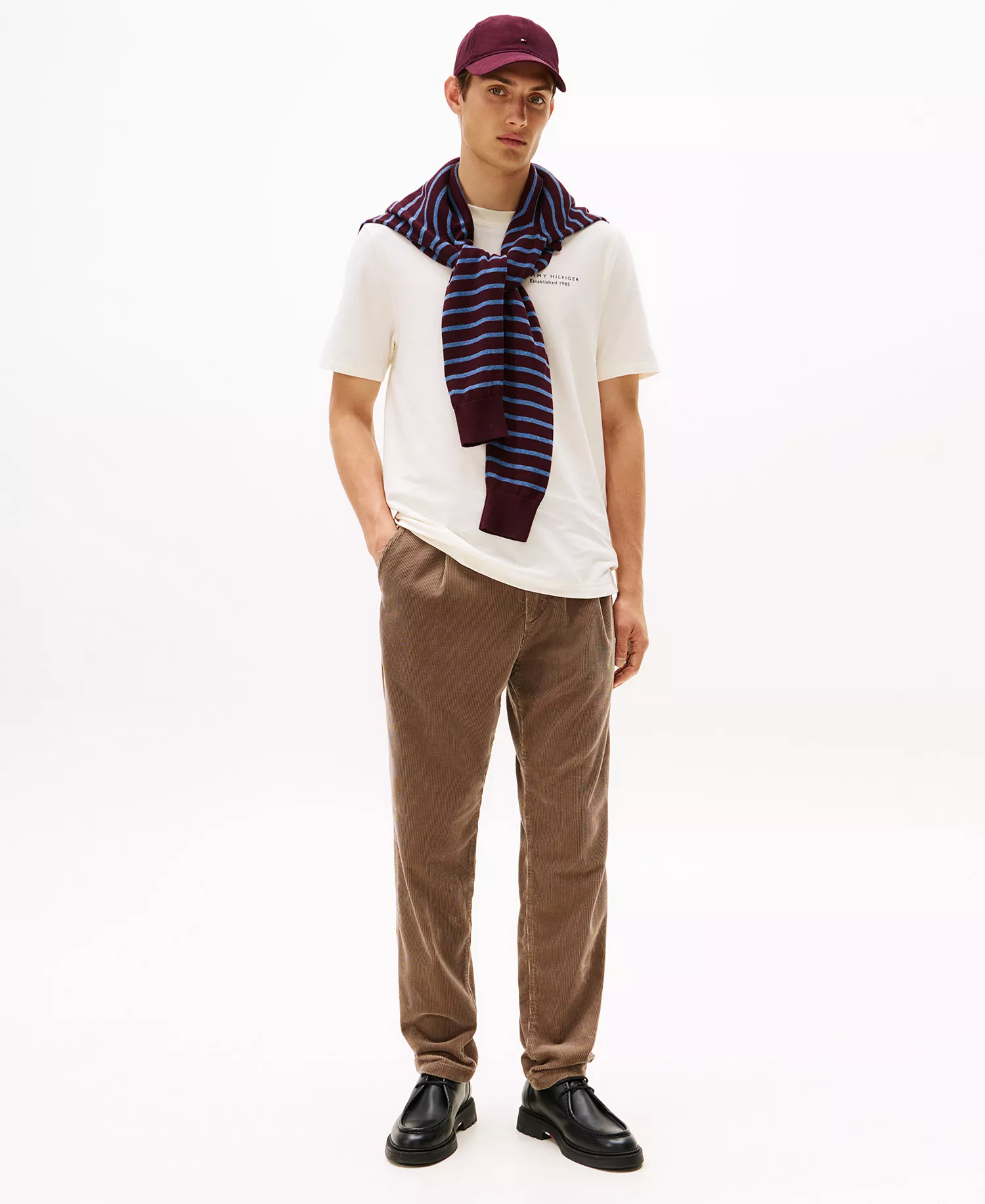 Men's Photo Print Graphic Cotton T-Shirt - Ivory Petal - S