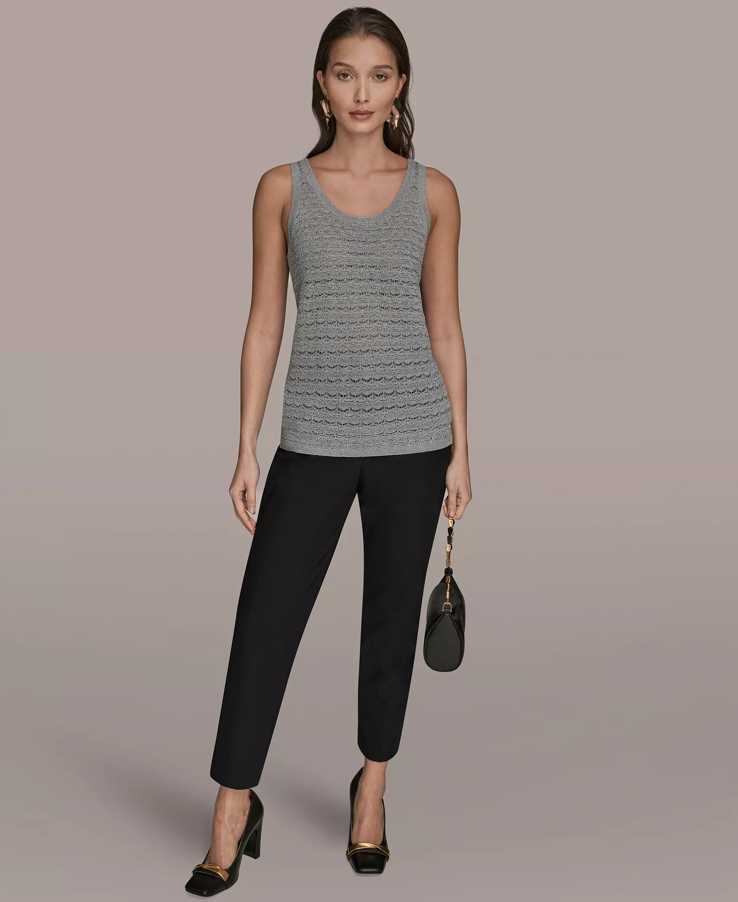 Women's Scoop Neck Tank Sweater - Vapor - L