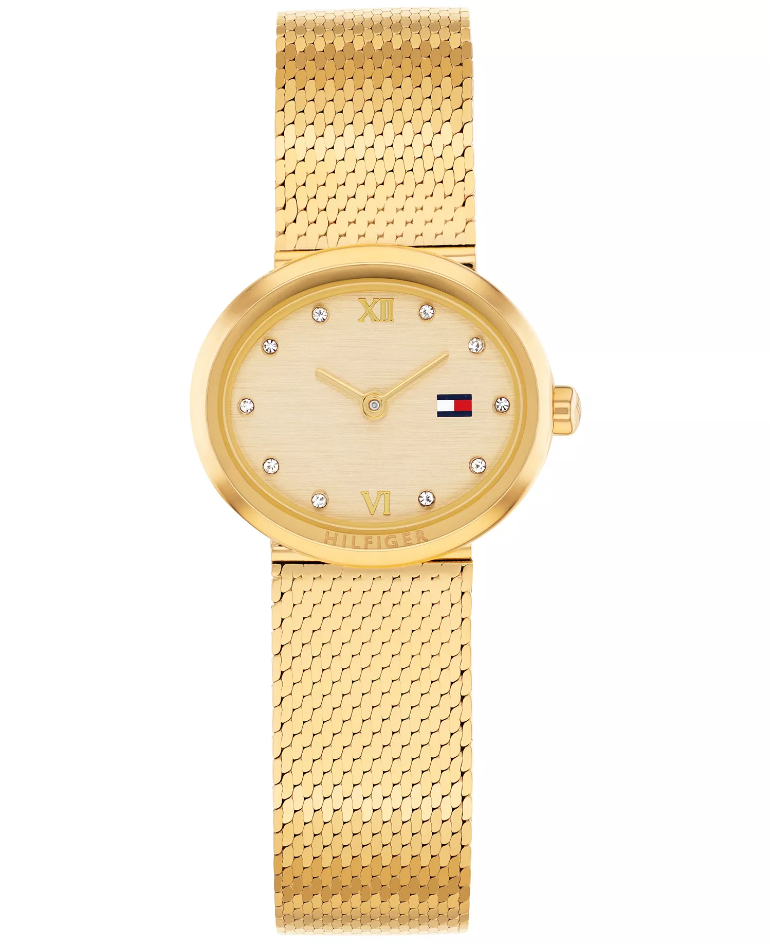 Women's Quartz Gold Tone Stainless Steel Mesh Bracelet Watch, 25mm - Gold - 25