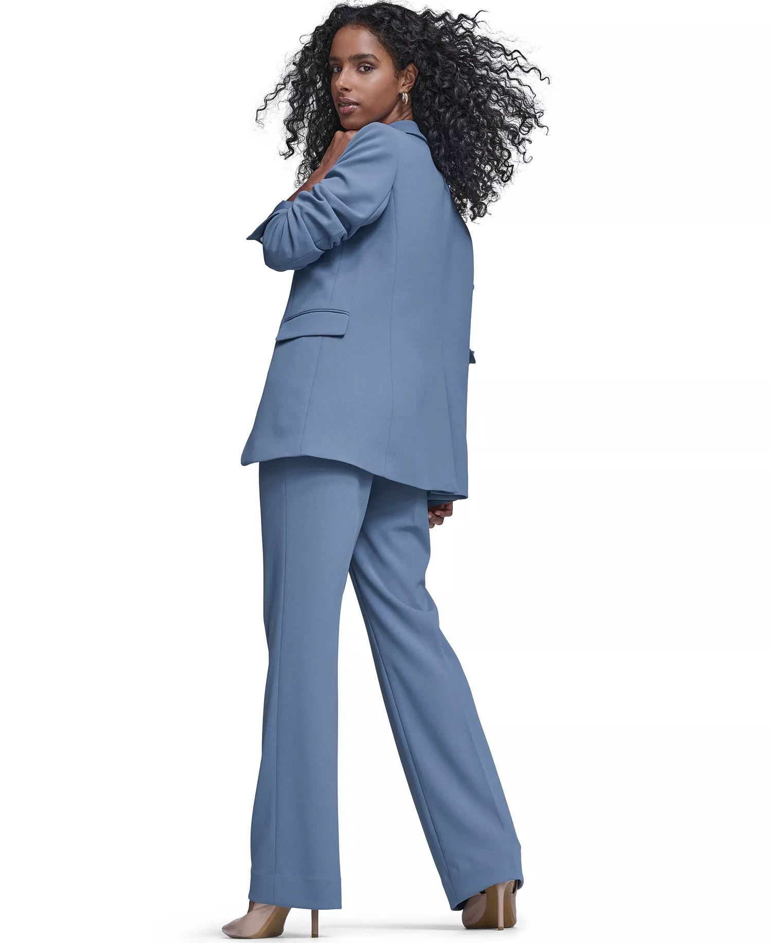 Petite Notch Collar One Button Blazer - Flint - 10P