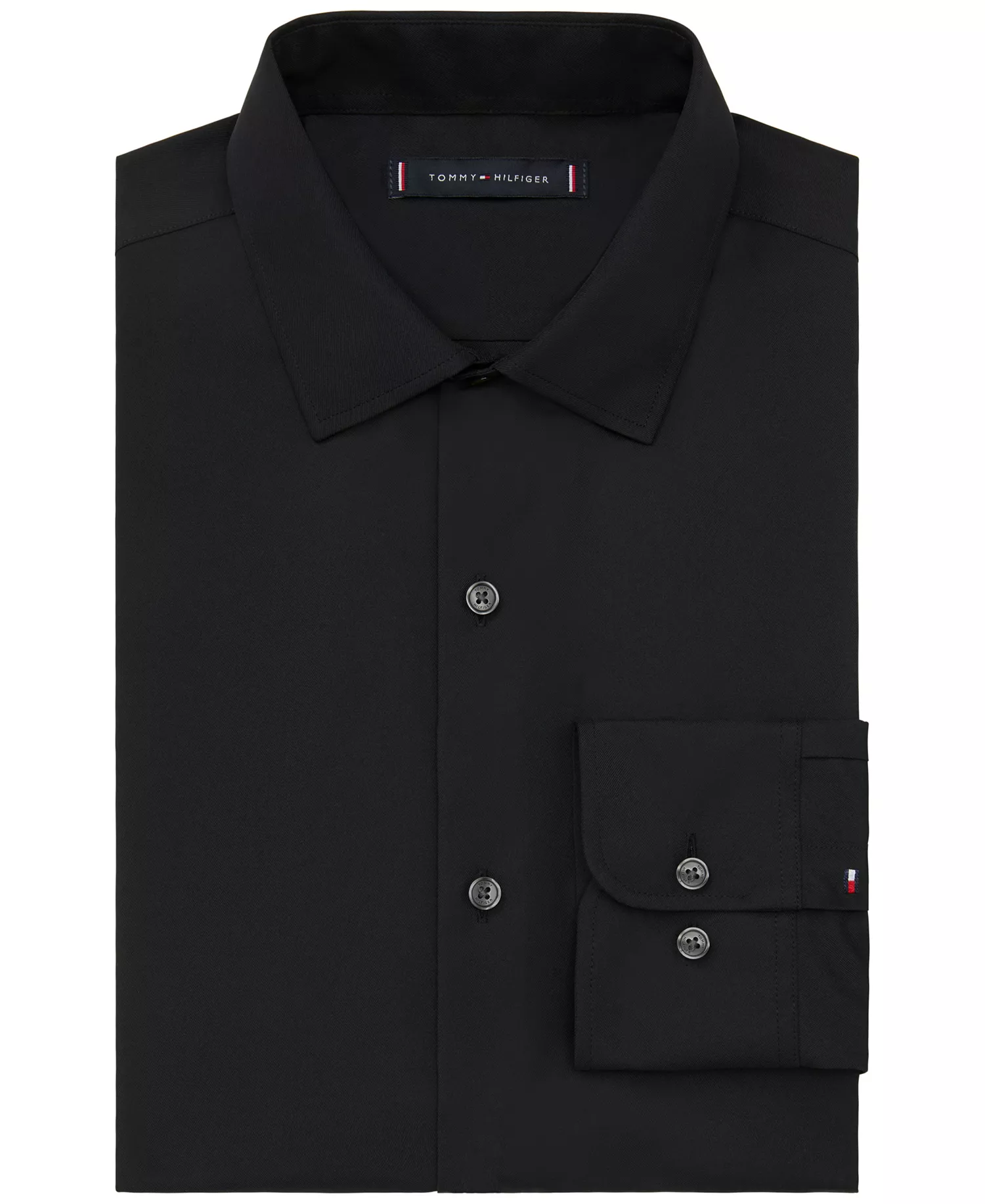 Men's Tech Athletic Fit Dress Shirt - Black - 14.5 32/33