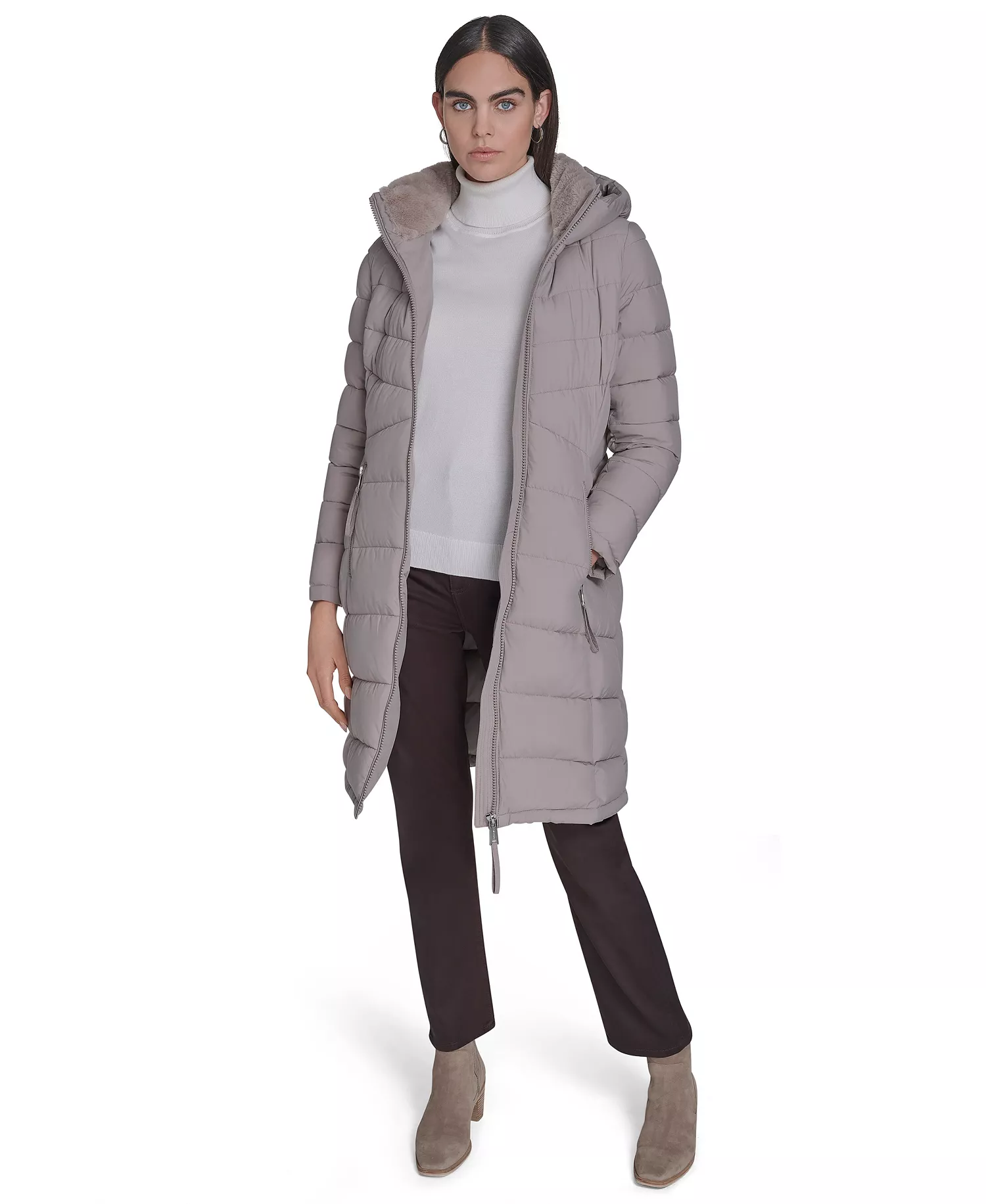 Women's Hooded Puffer Coat - Atmosphere - L