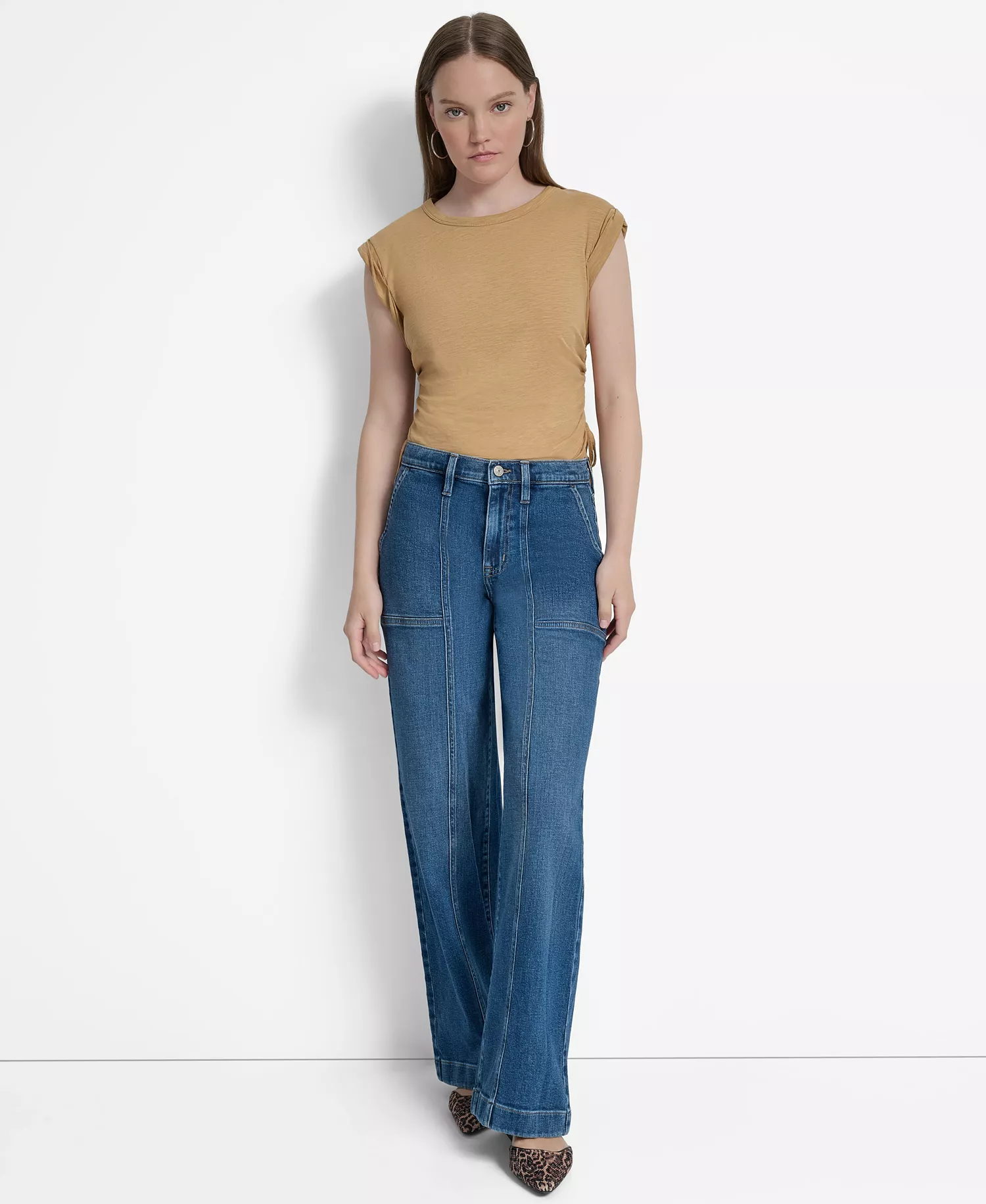 Women's High-Rise Utility Wide-Leg Jeans - Harison - 24