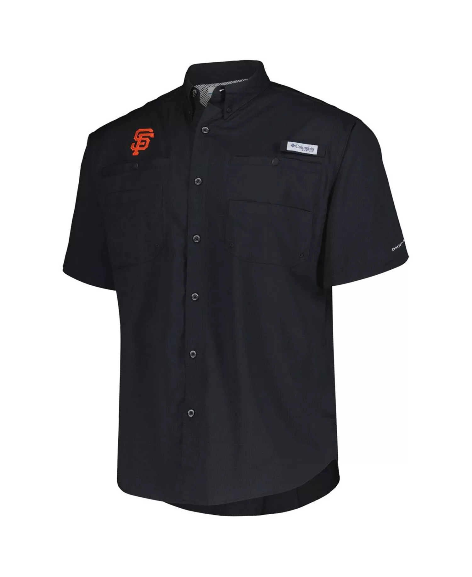 Men's Black San Francisco Giants Tamiami Omni-Shade Button-Down Shirt - Black - 2XL