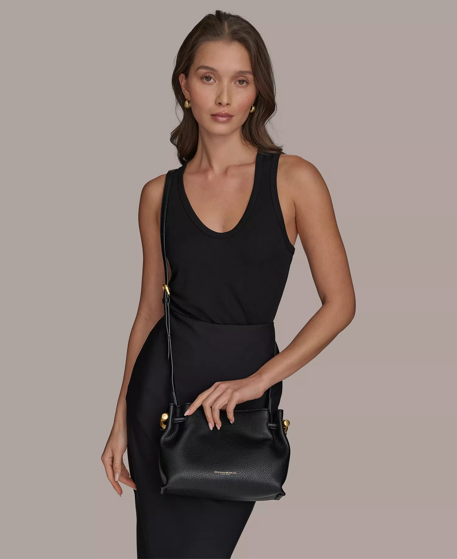 Cashmere Crossbody Bag - Black, Gold - NO SIZE