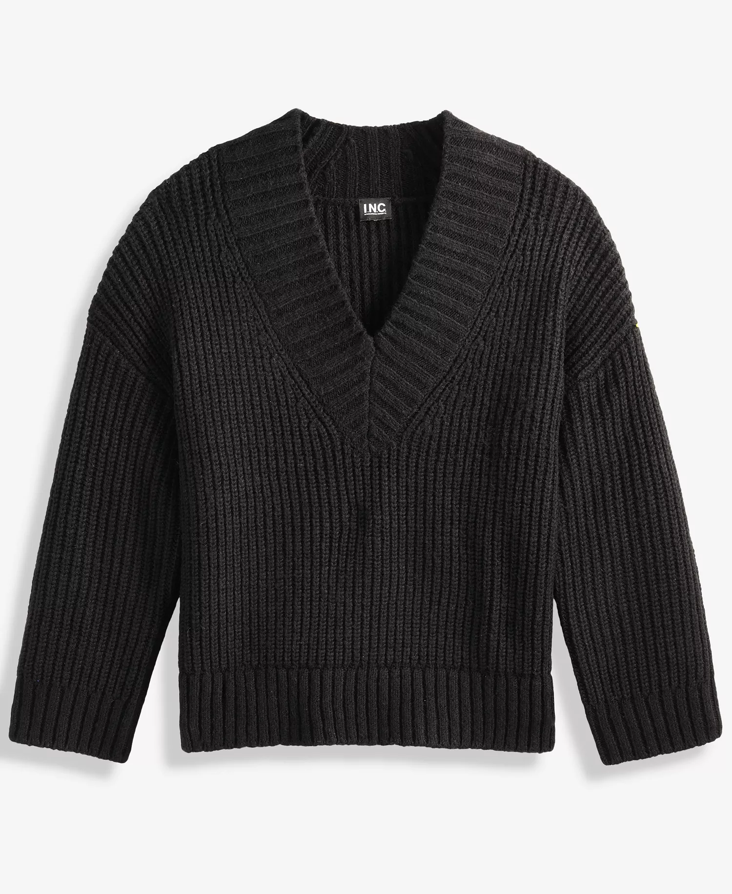 Women's Oversized Ribbed Sweater, Macy's Exclusive - Deep Black - S