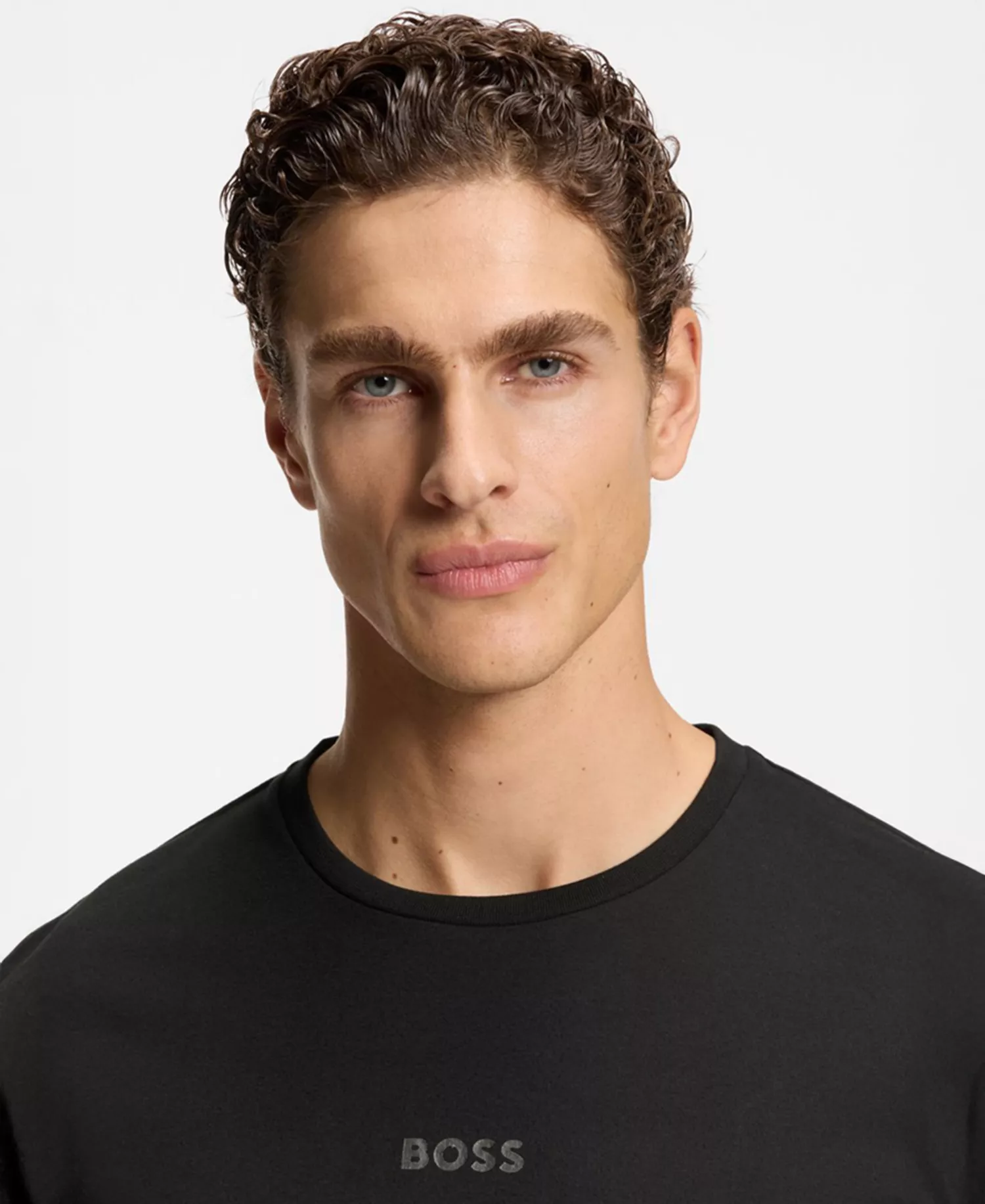 Men's Long-Sleeve Top and Pants Pajama Set - Black - L