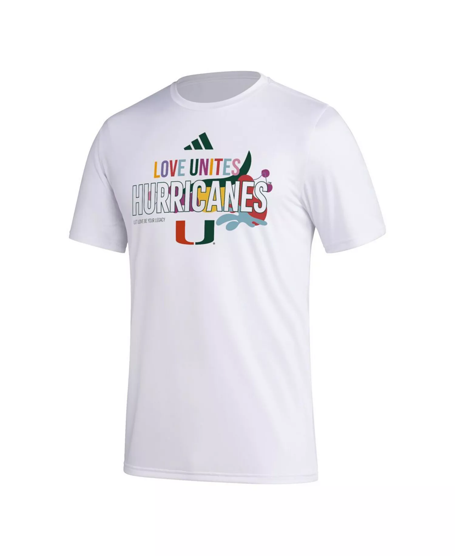 x Rich Mnisi Pride Collection Men's White Miami Hurricanes Pregame AEROREADY T-Shirt - White - 2XL