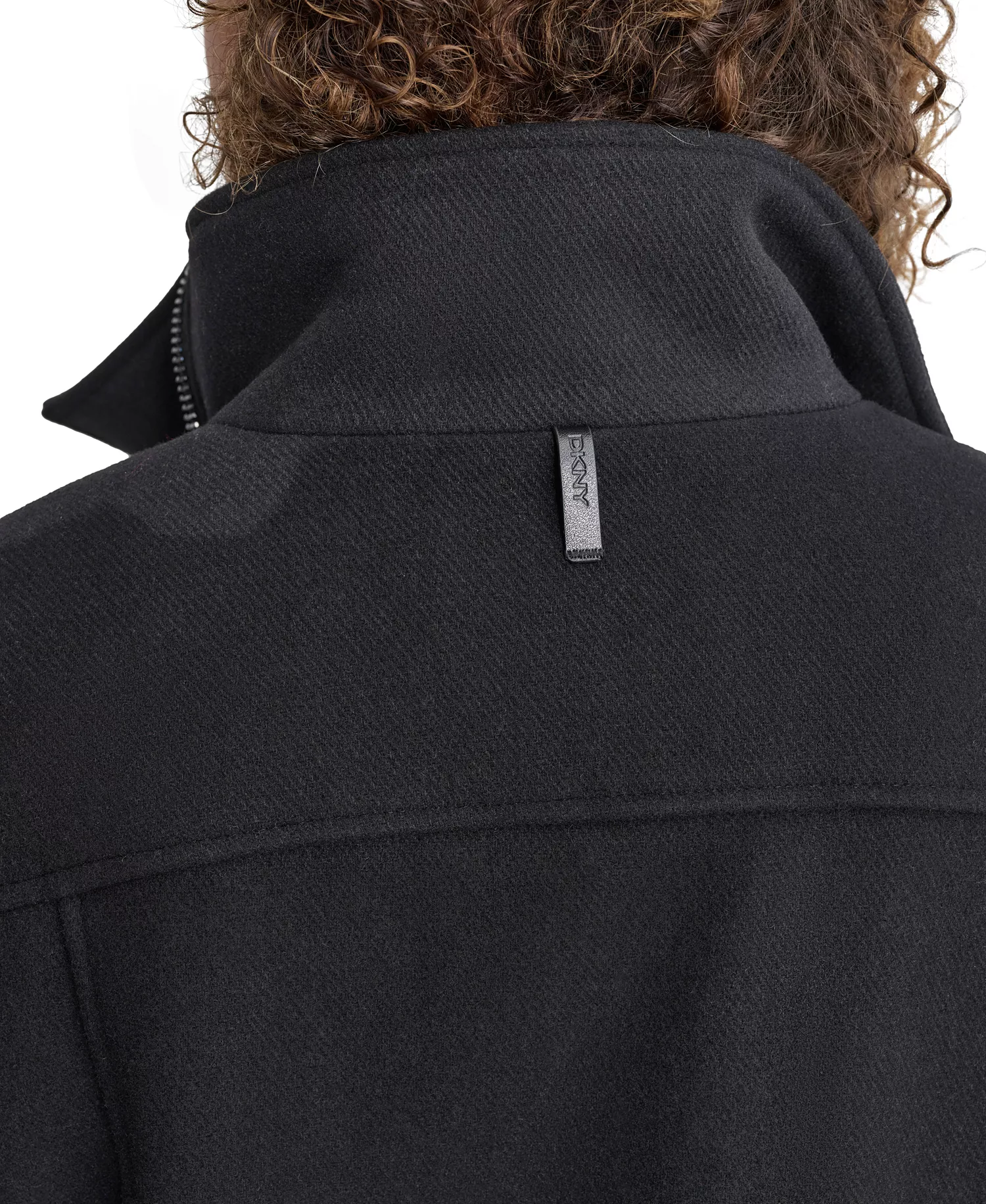 Women's Asymmetrical Zip Coat - Black - L