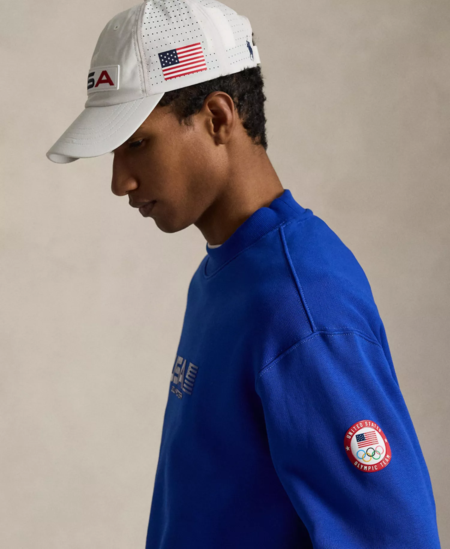 Men's Team USA Mock Neck Sweatshirt - Polo Black - L