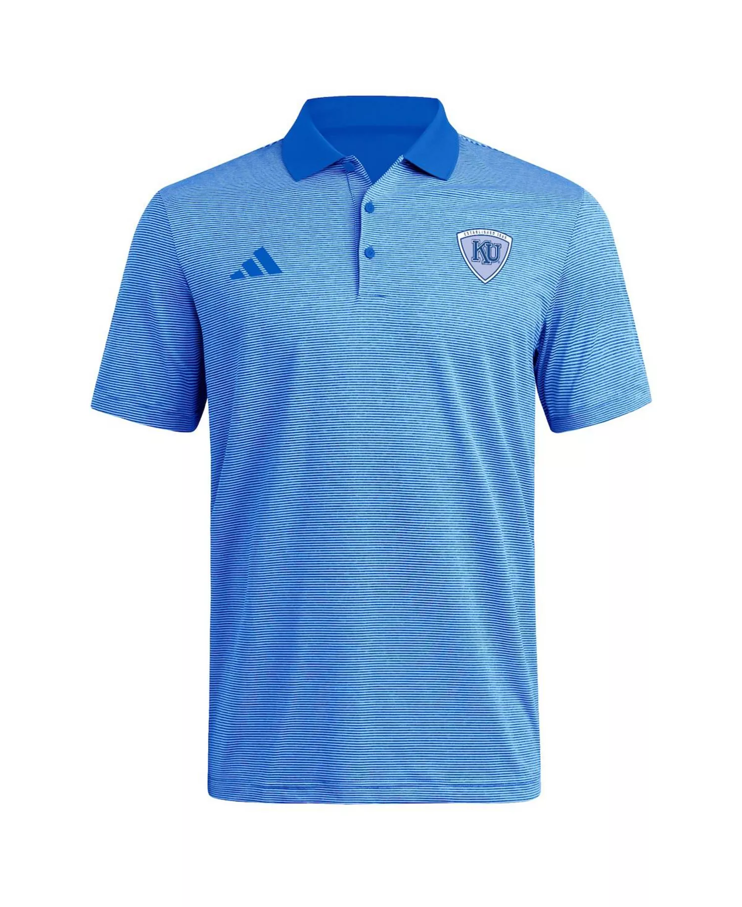 Men's Blue Kansas Jayhawks Ultimate 365 Polo Shirt - Light Blue - 3XL