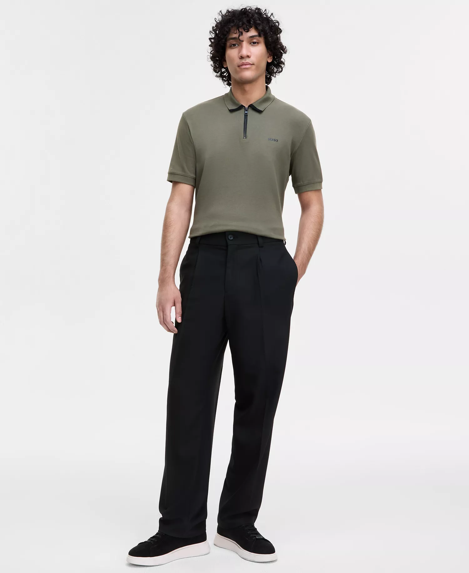 BOSS by Hugo Boss Men's Modern-Fit Black Pants - Black - 32R