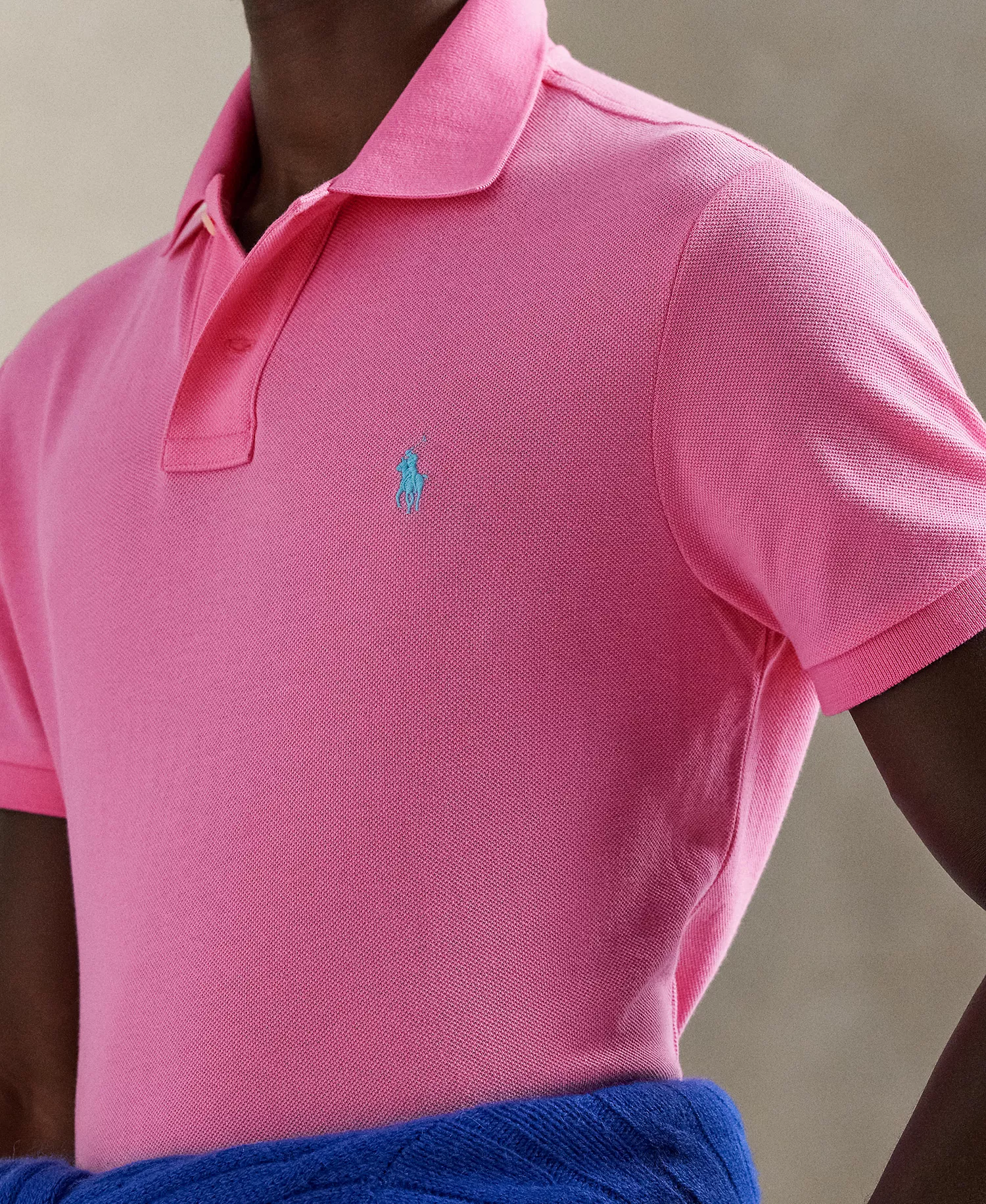 Men's Classic-Fit Mesh Polo Shirt - Baja Pink - 2XL