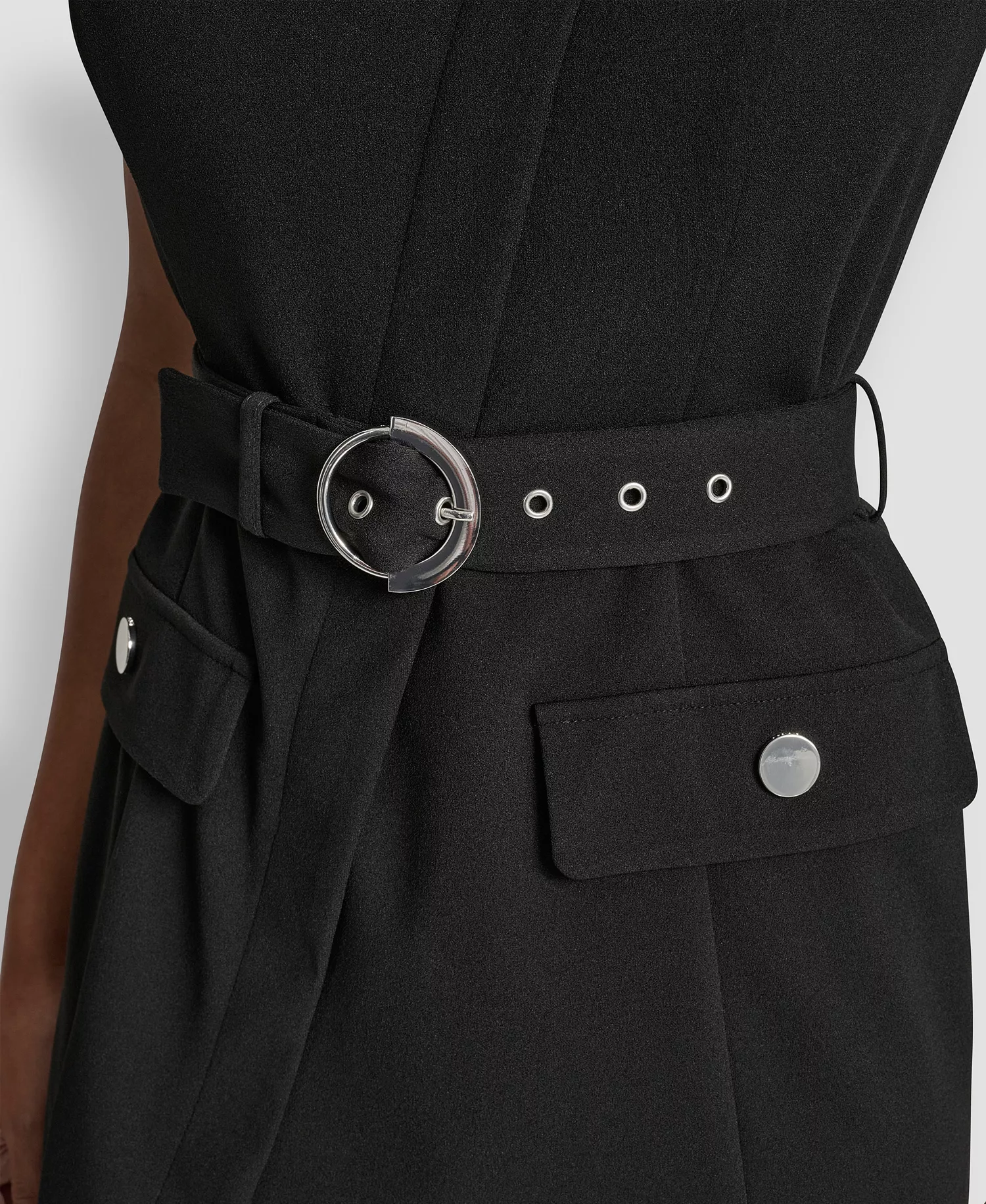 Women's Sleeveless Scuba Crepe Mesh Sheath Dress - Black - 10