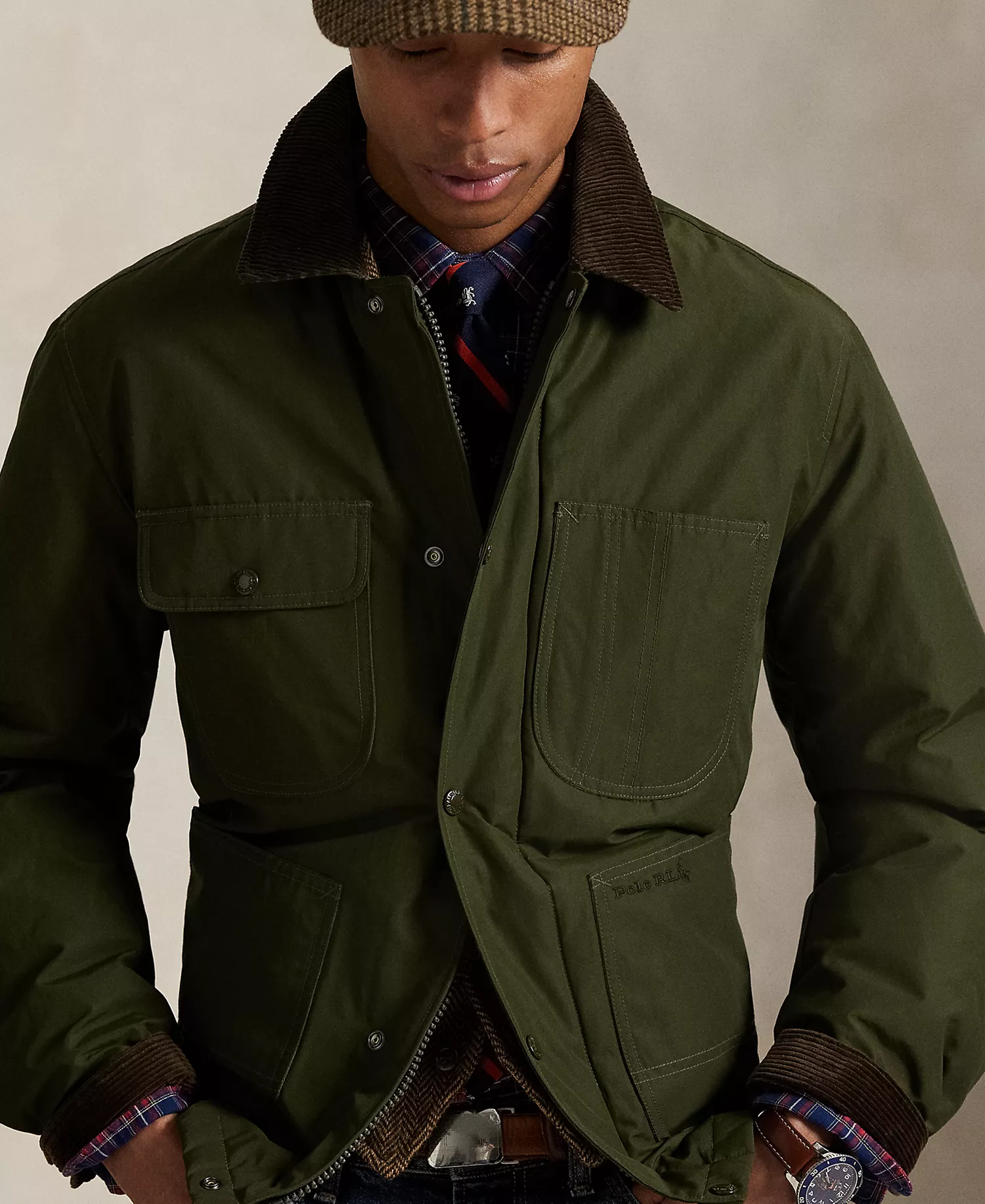 Men's The Elsdon Down Utility Jacket - Dark Loden - 2XL